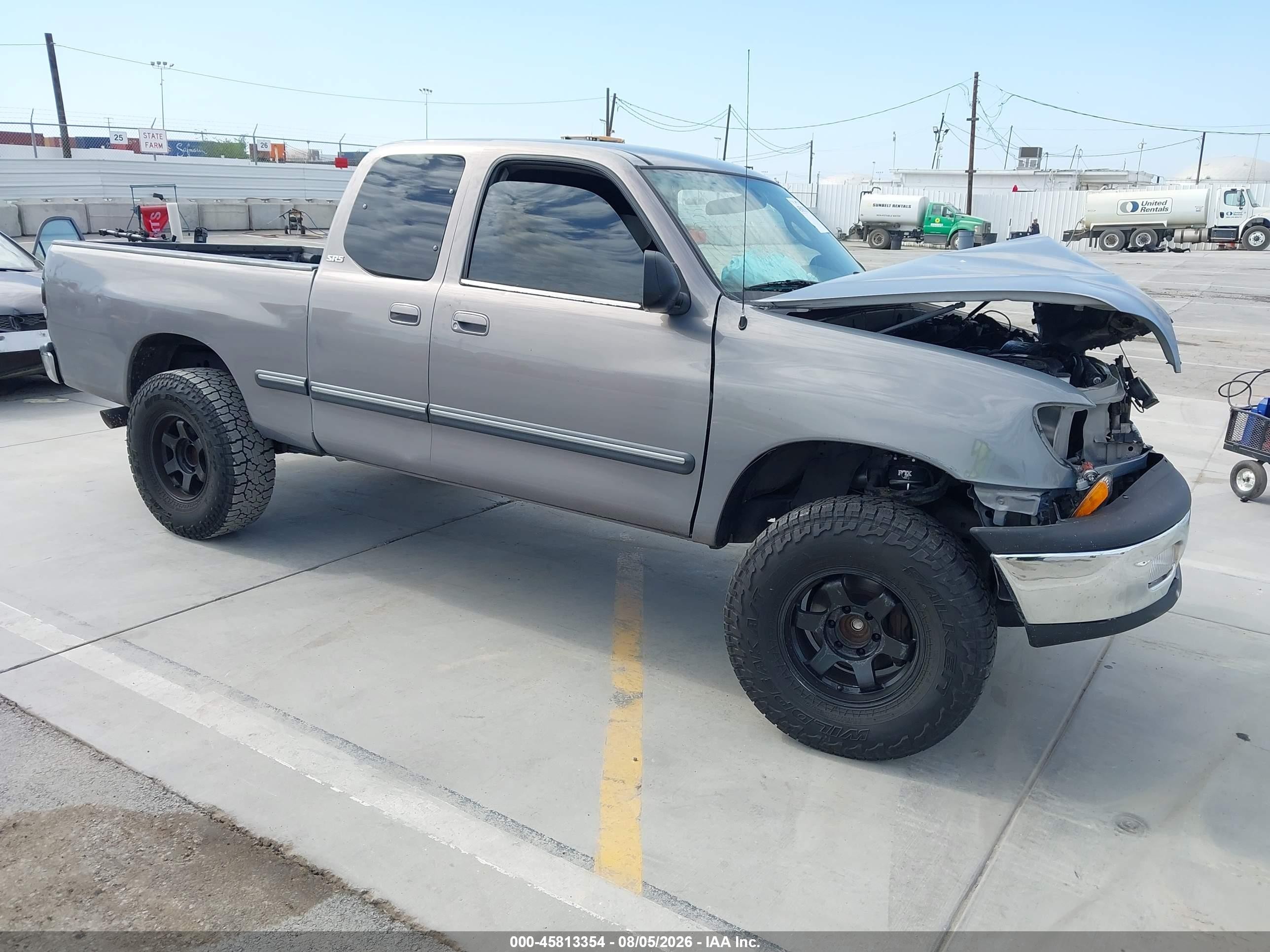 2002 Toyota Tundra Sr5 V8 Gray vin: 5TBRT34142S255522