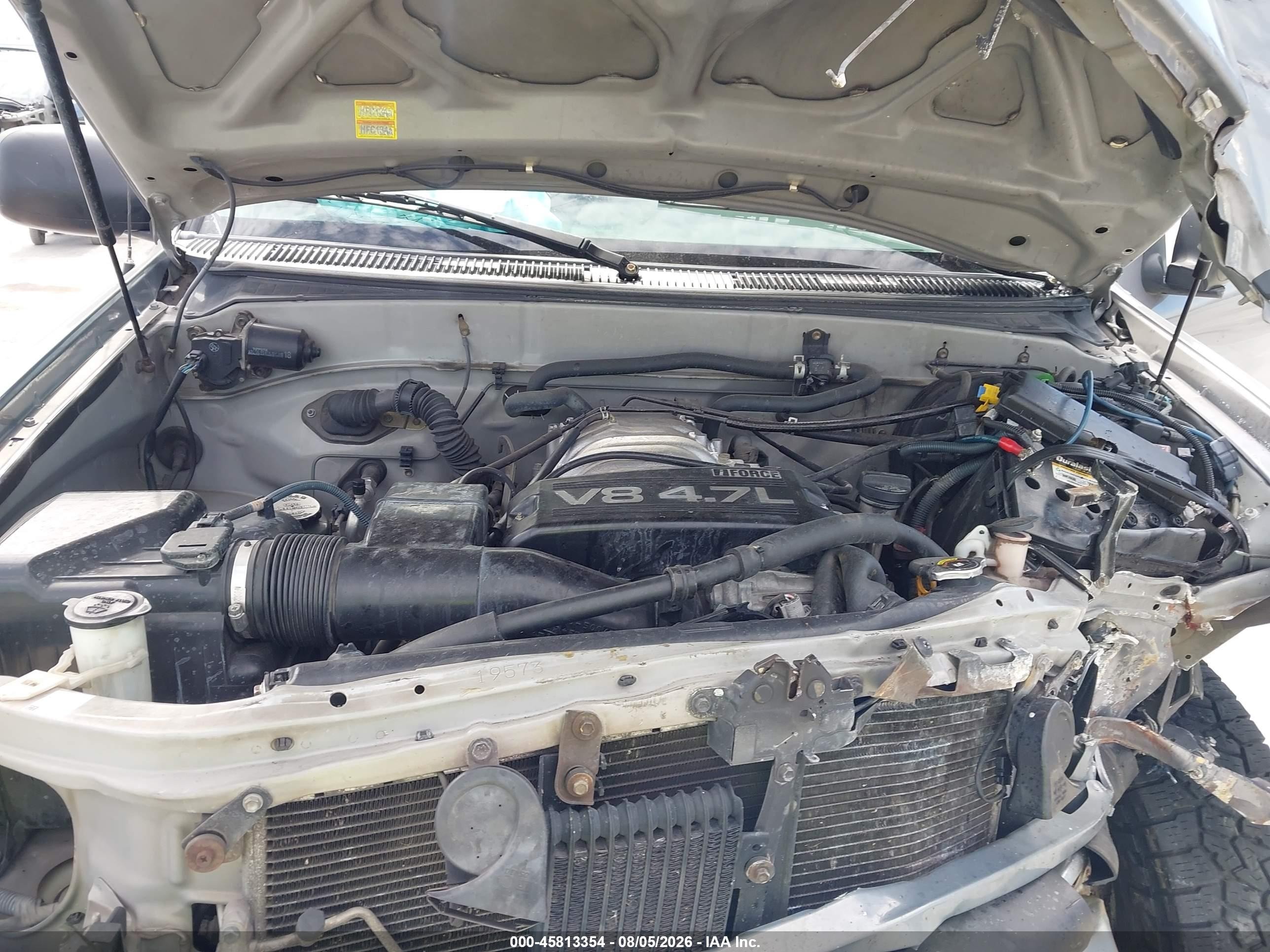 2002 Toyota Tundra Sr5 V8 Gray vin: 5TBRT34142S255522