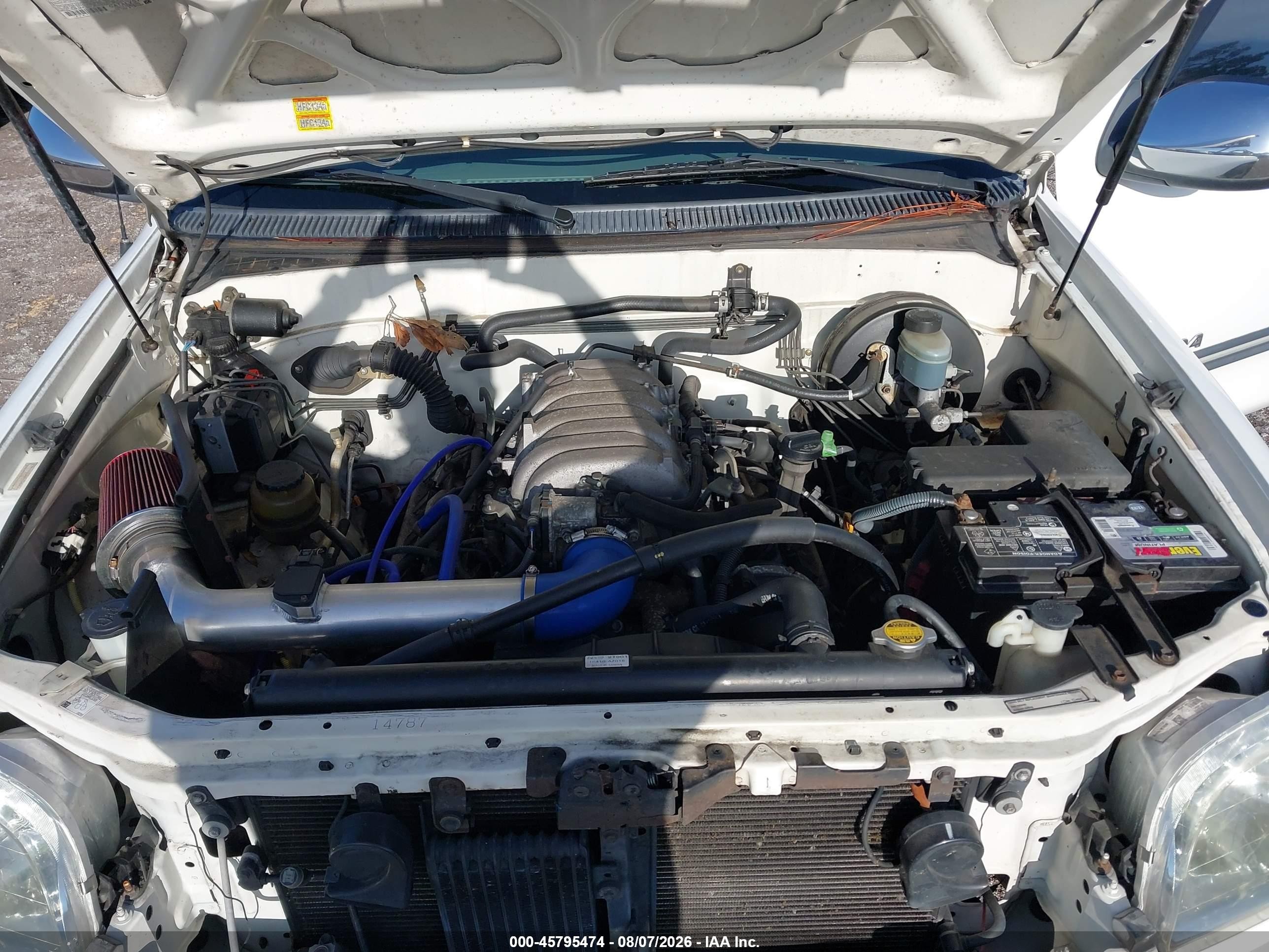 2003 Toyota Tundra Sr5 V8 White vin: 5TBRT34143S336702