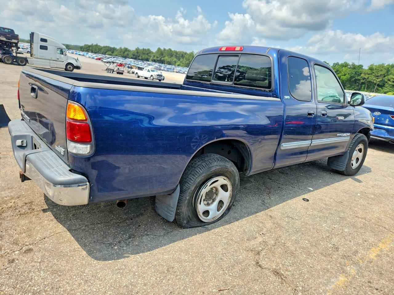 2004 Toyota Tundra Access Cab Sr5 Blue vin: 5TBRT34144S451463