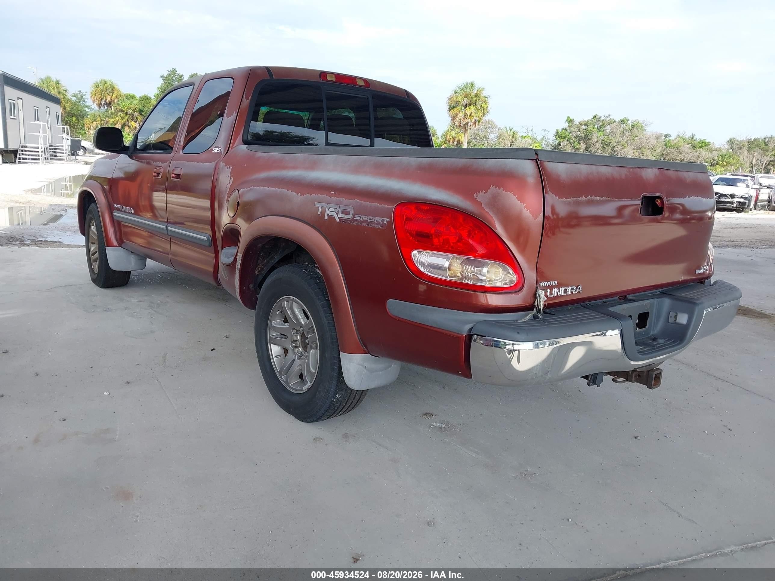 2005 Toyota Tundra Sr5 V8 Maroon vin: 5TBRT34145S459855