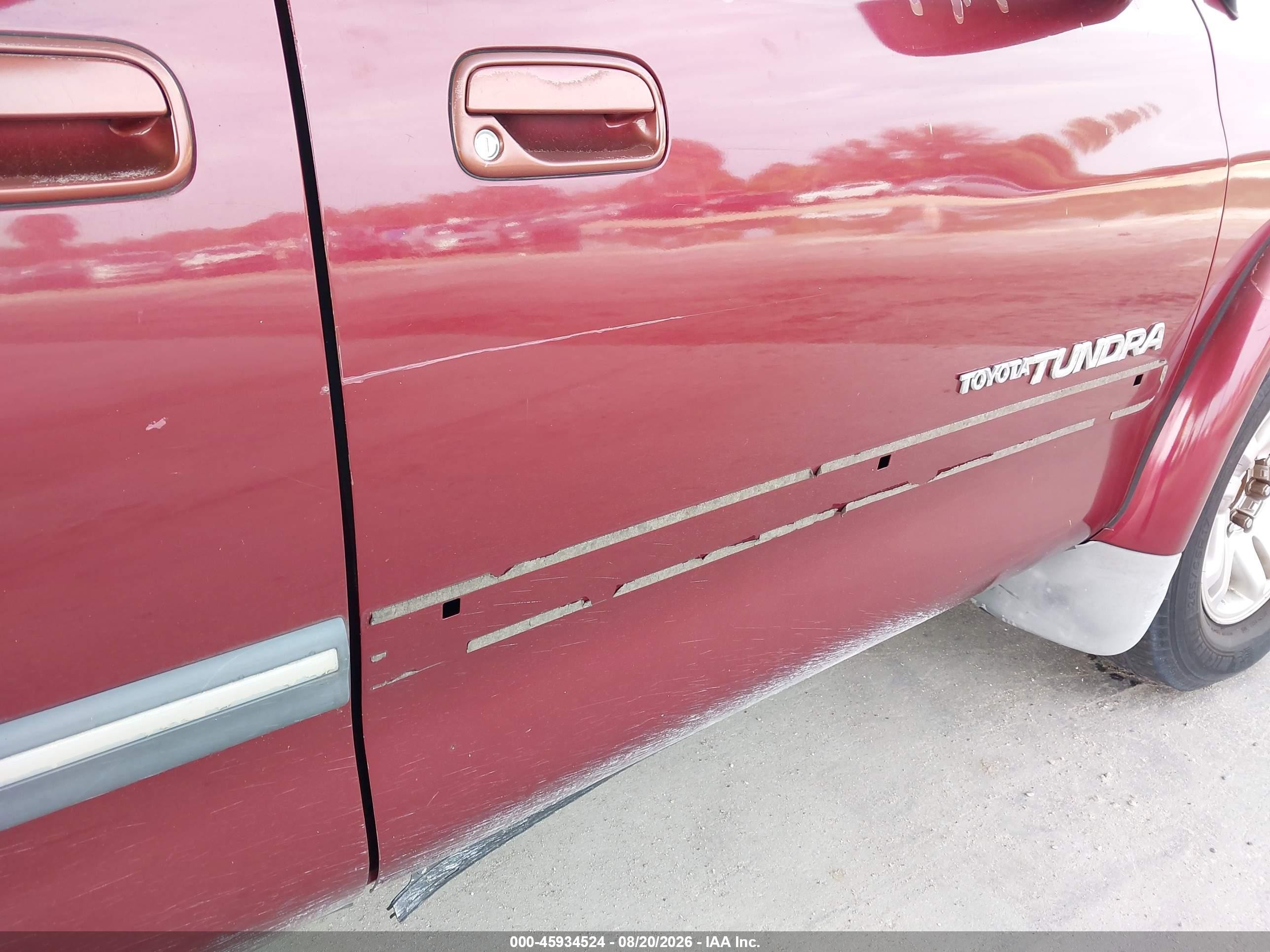 2005 Toyota Tundra Sr5 V8 Maroon vin: 5TBRT34145S459855