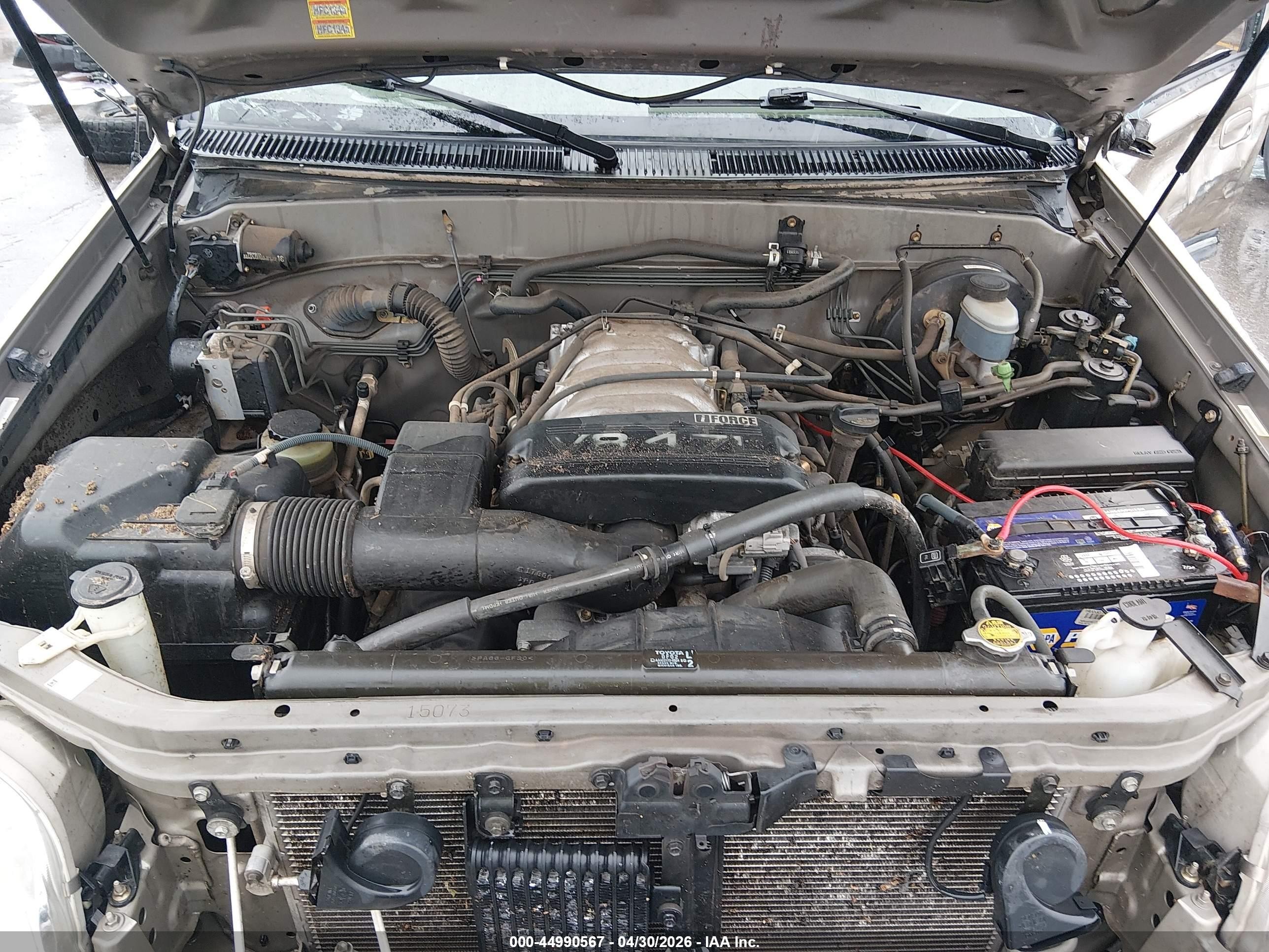 2002 Toyota Tundra Sr5 V8 Tan vin: 5TBRT34152S277576