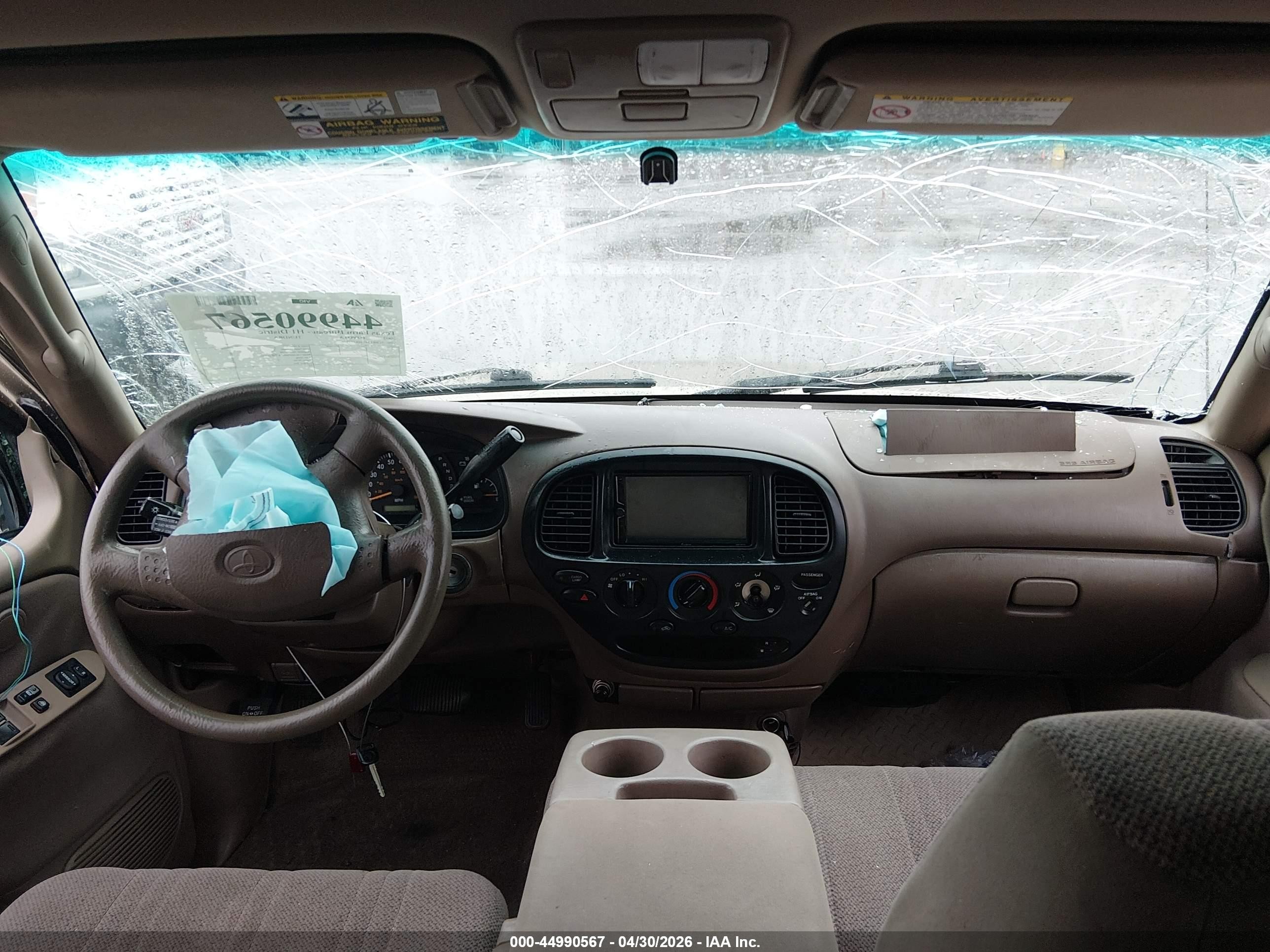 2002 Toyota Tundra Sr5 V8 Tan vin: 5TBRT34152S277576