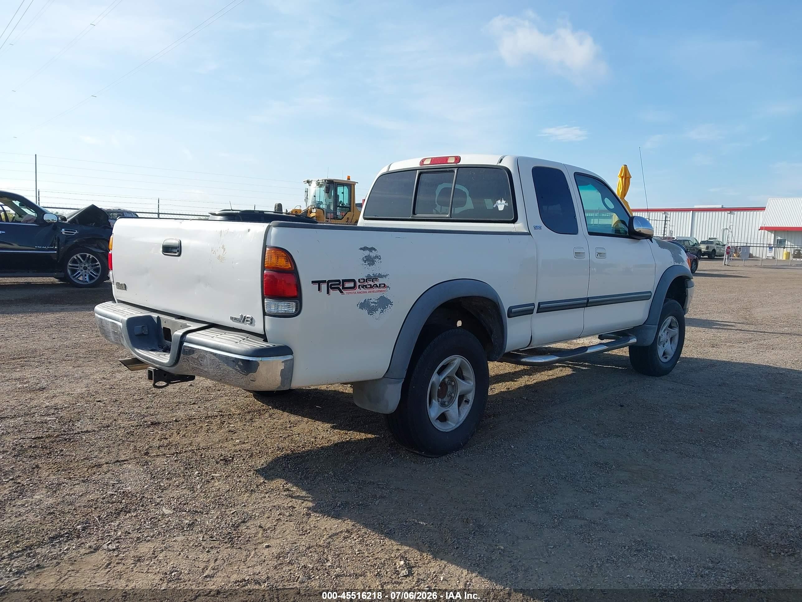 2002 Toyota Tundra Access Cab/access Cab Sr5 White vin: 5TBRT34152S285659