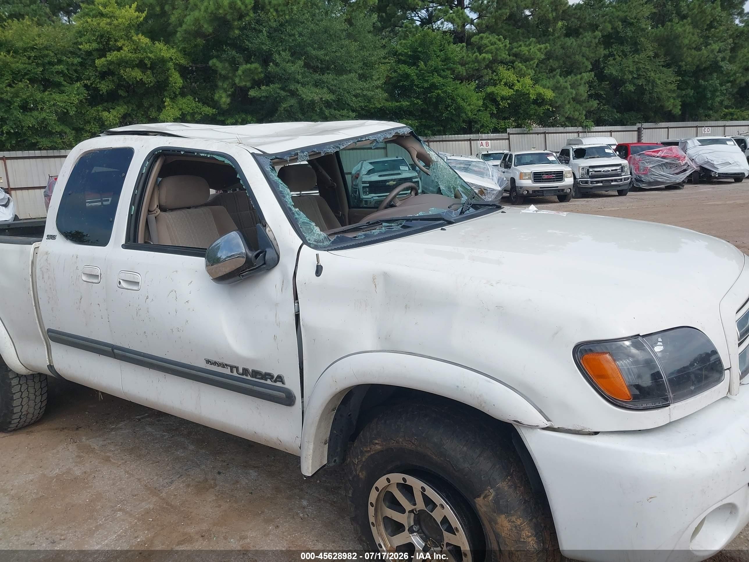 2004 Toyota Tundra Sr5 V8 White vin: 5TBRT34154S446711