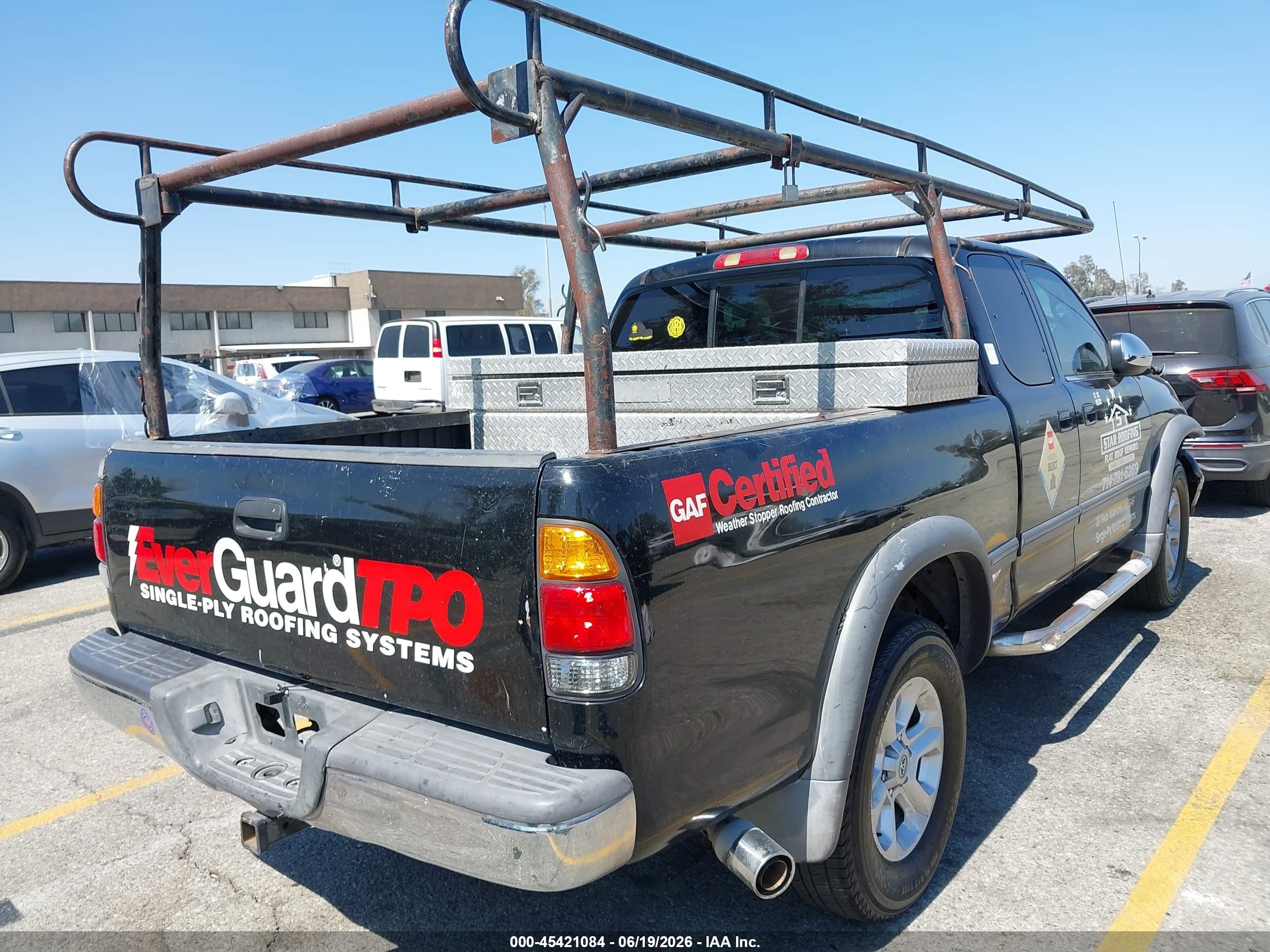 2002 Toyota Tundra Sr5 V8 Black vin: 5TBRT34162S223509