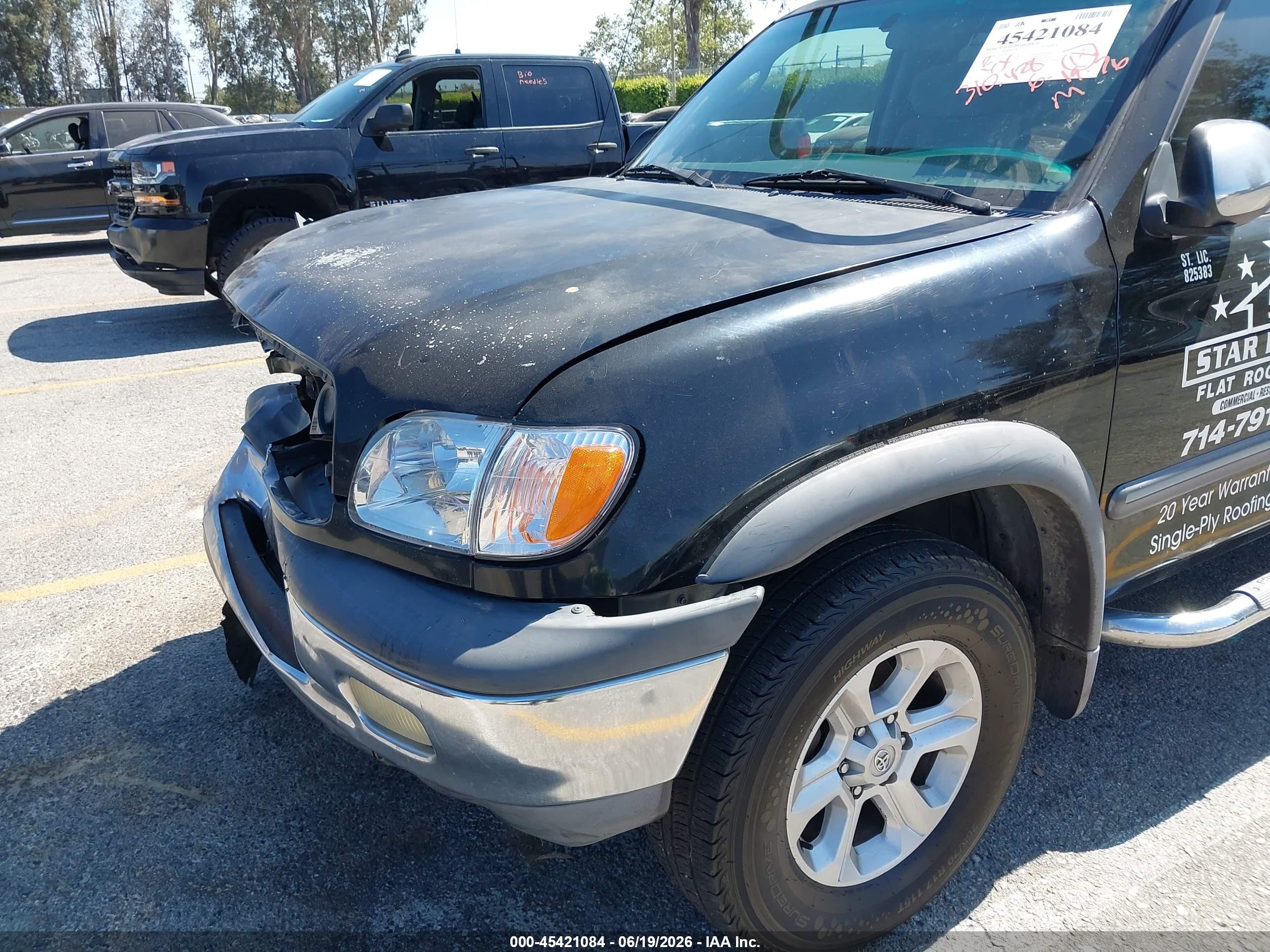2002 Toyota Tundra Sr5 V8 Black vin: 5TBRT34162S223509