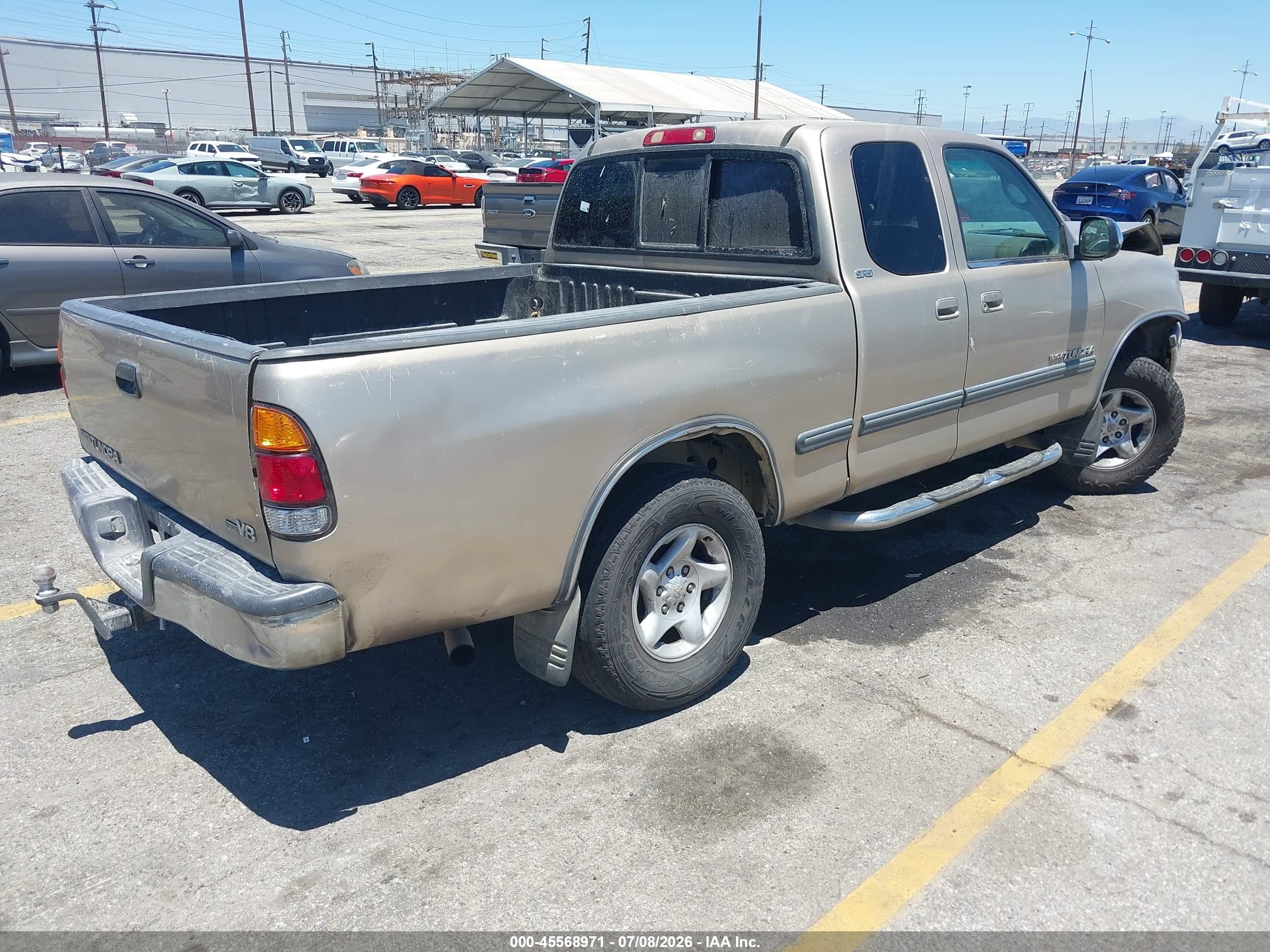2002 Toyota Tundra Sr5 V8 Золотой vin: 5TBRT34162S265016