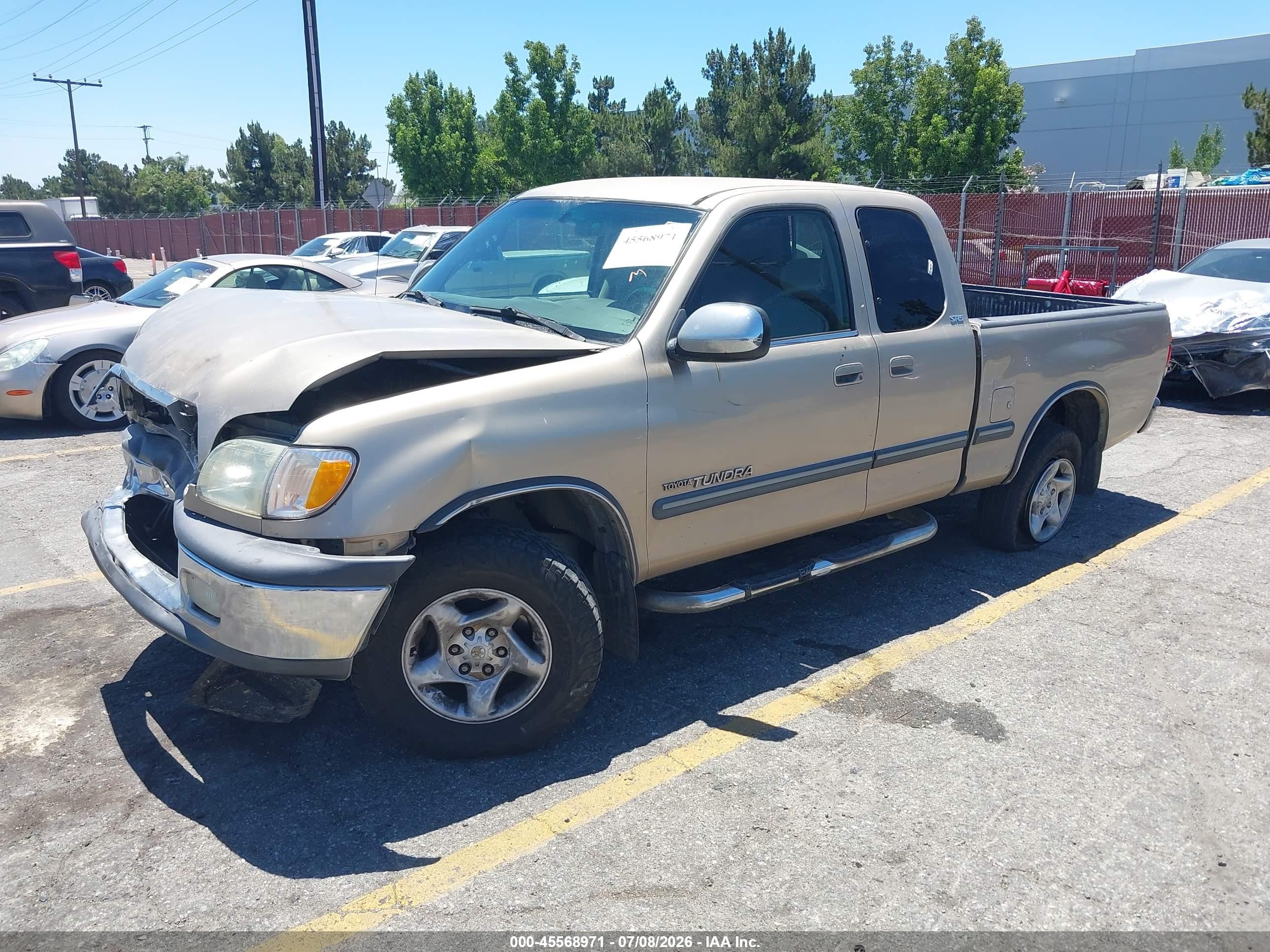 2002 Toyota Tundra Sr5 V8 Золотой vin: 5TBRT34162S265016