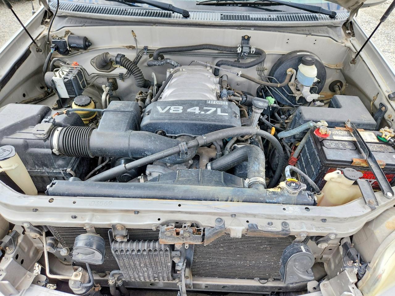 2003 Toyota Tundra Sr5 Gray vin: 5TBRT34173S352764