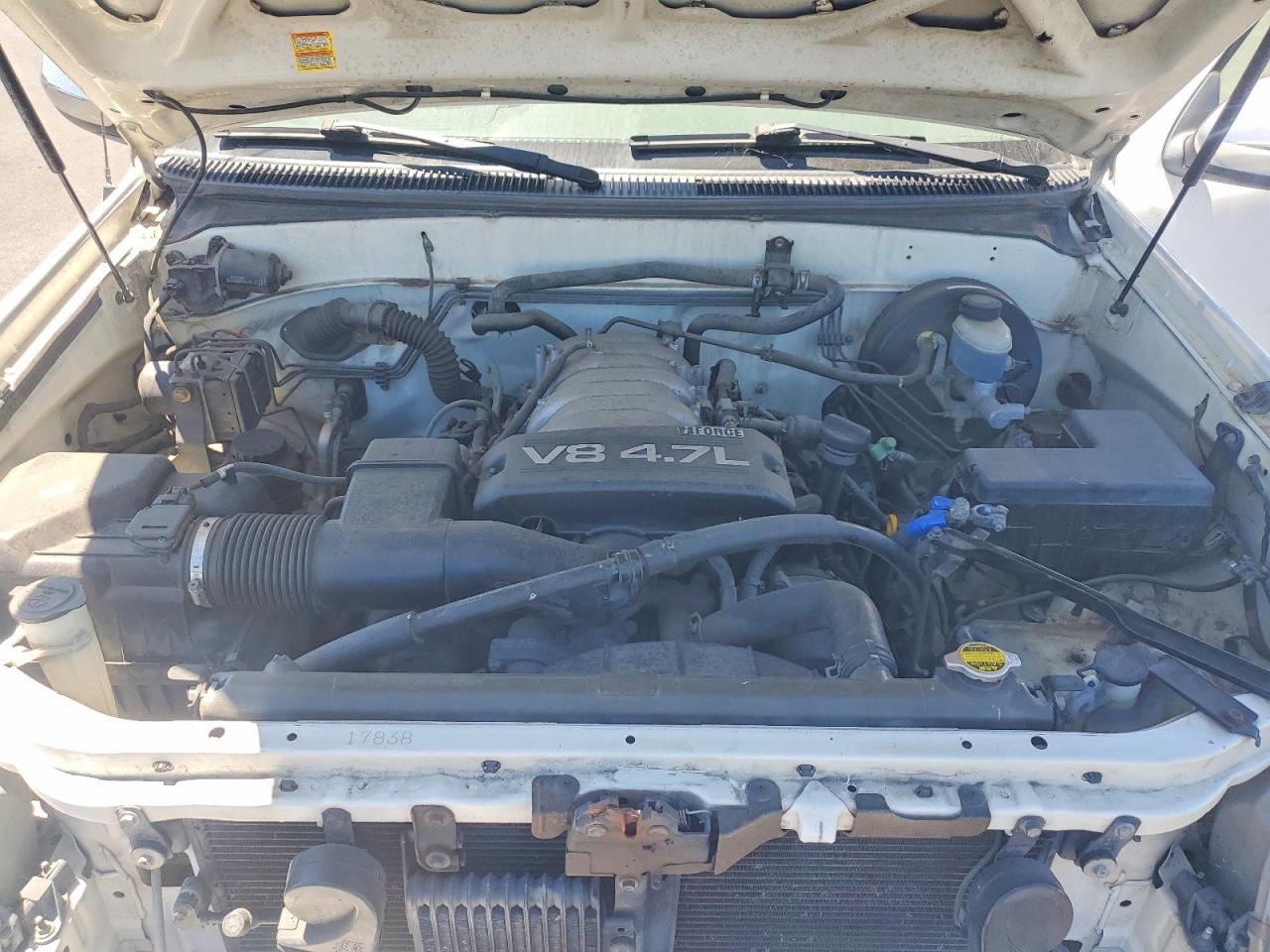 2003 Toyota Tundra Access Cab Sr5 White vin: 5TBRT34173S389250