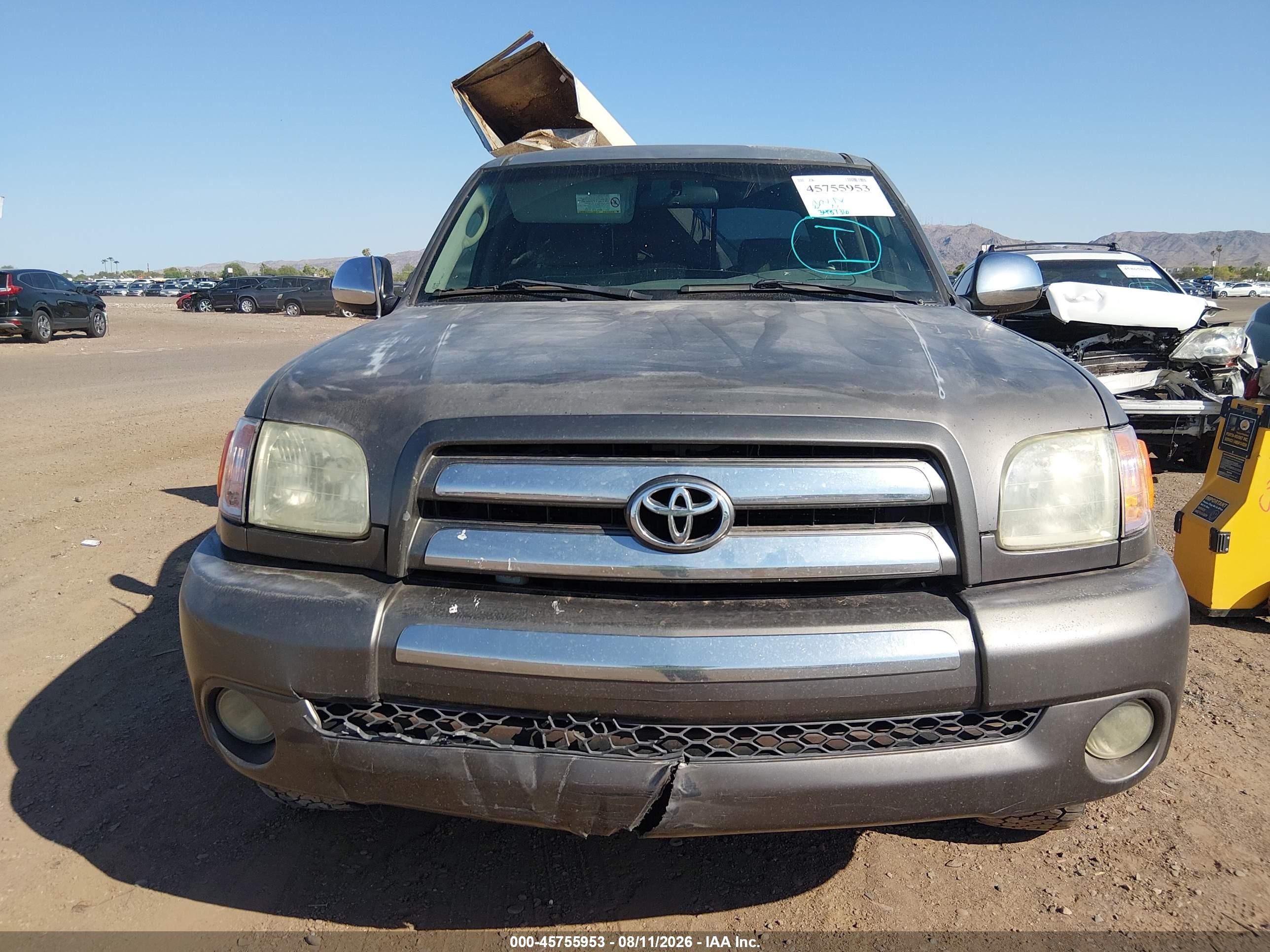 2003 Toyota Tundra Sr5 V8 Gray vin: 5TBRT34173S411232