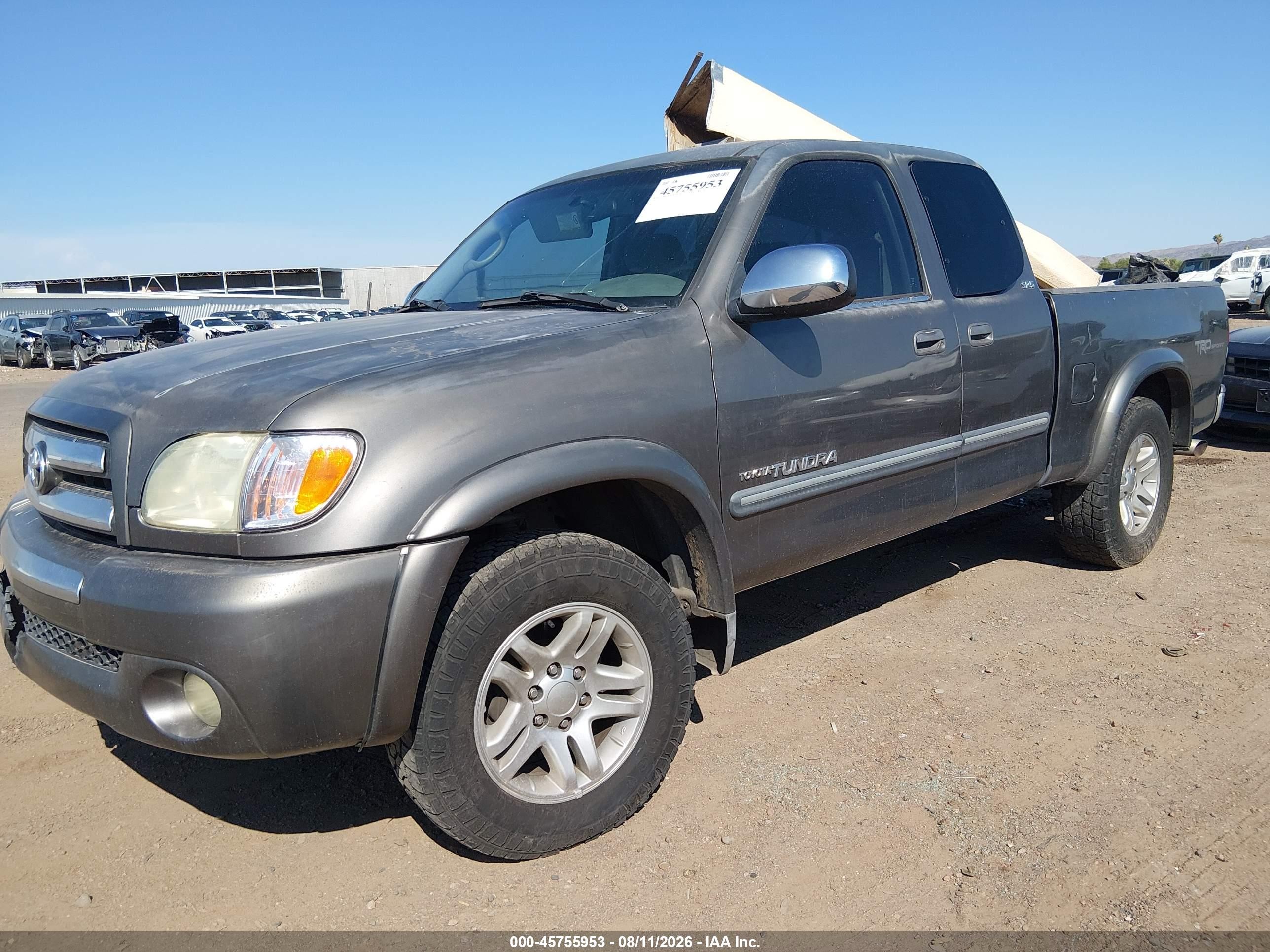 2003 Toyota Tundra Sr5 V8 Gray vin: 5TBRT34173S411232