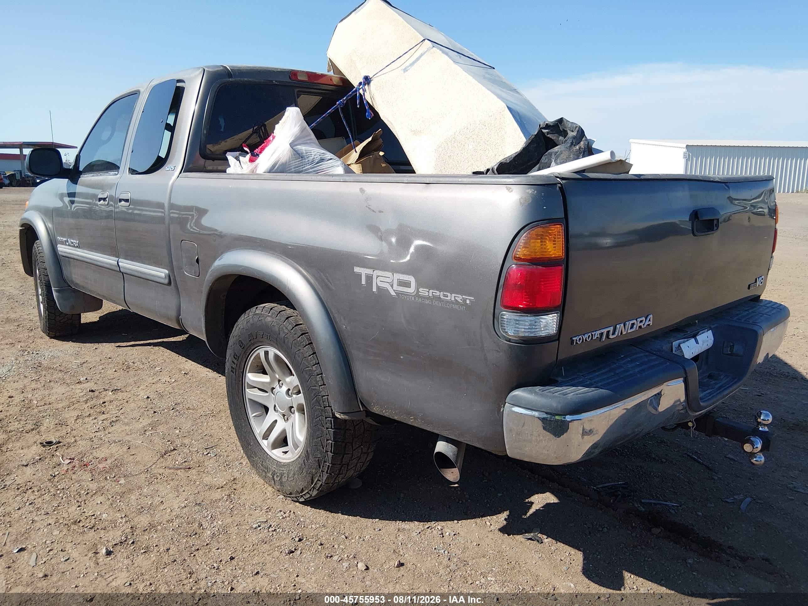 2003 Toyota Tundra Sr5 V8 Gray vin: 5TBRT34173S411232