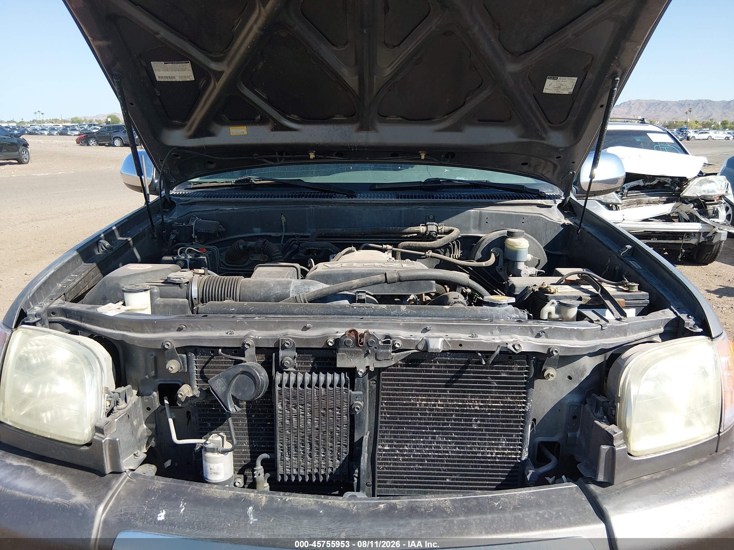 2003 Toyota Tundra Sr5 V8 Gray vin: 5TBRT34173S411232
