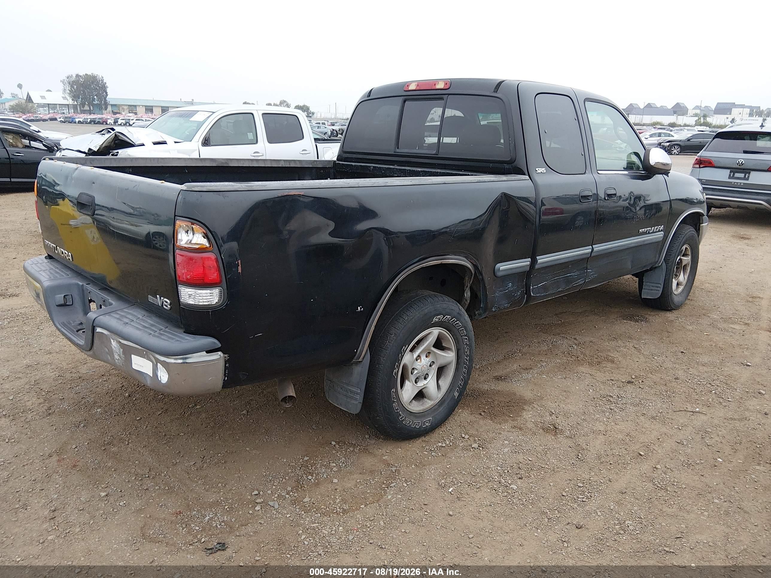 2002 Toyota Tundra Sr5 V8 Black vin: 5TBRT34182S289852