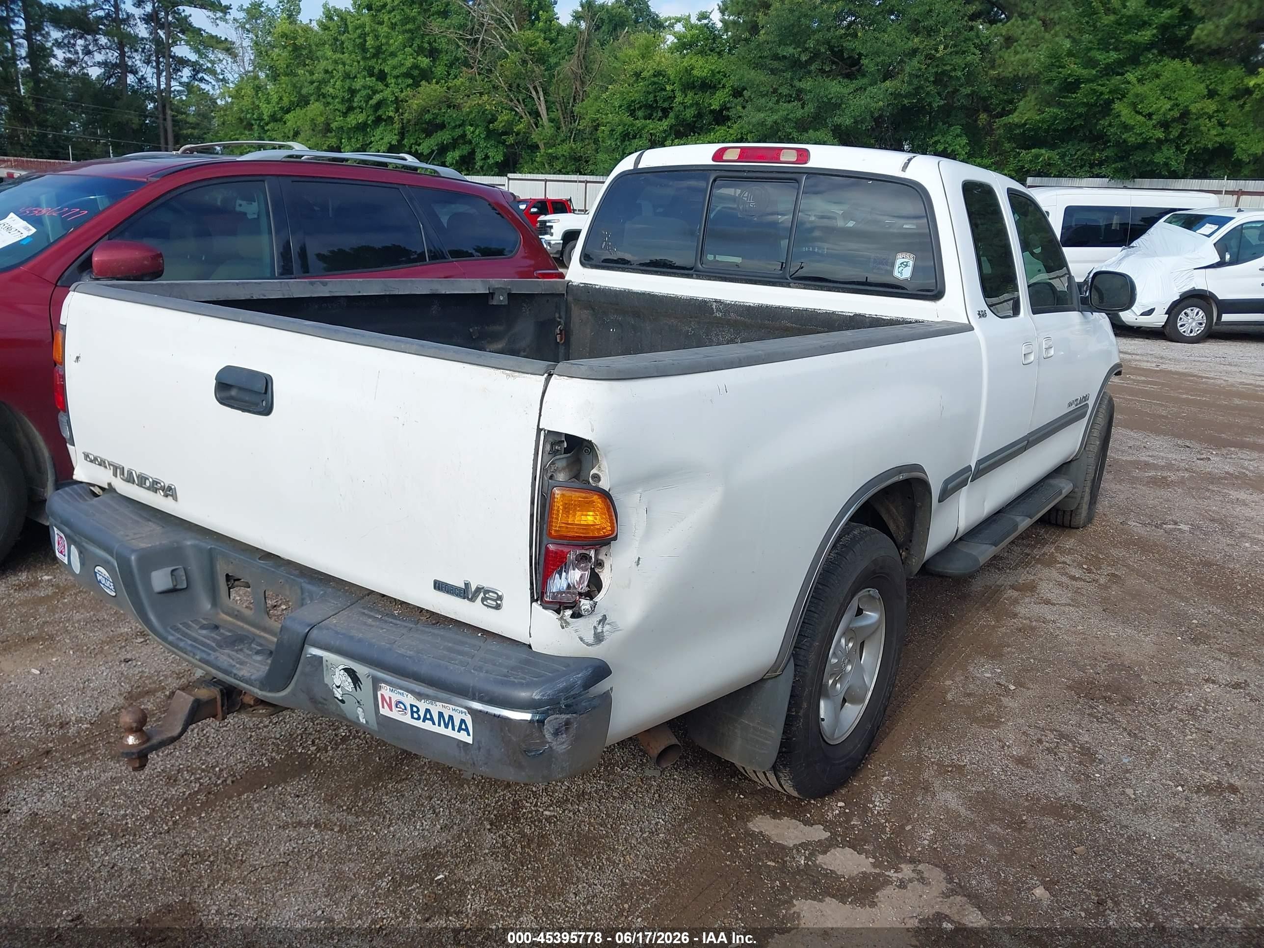 2002 Toyota Tundra Sr5 V8 White vin: 5TBRT34182S326558