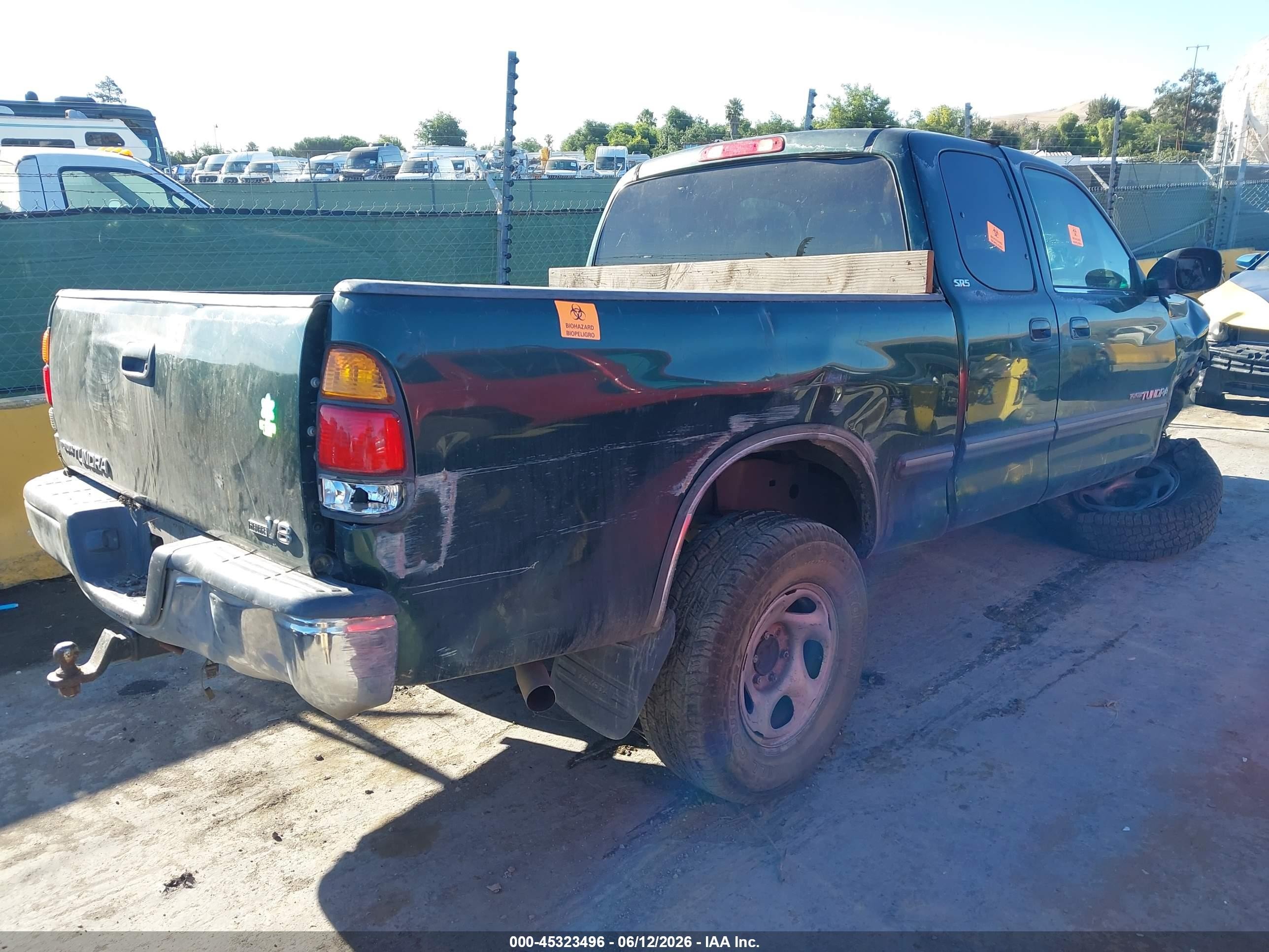 2002 Toyota Tundra Sr5 V8 Зеленый vin: 5TBRT34192S311809