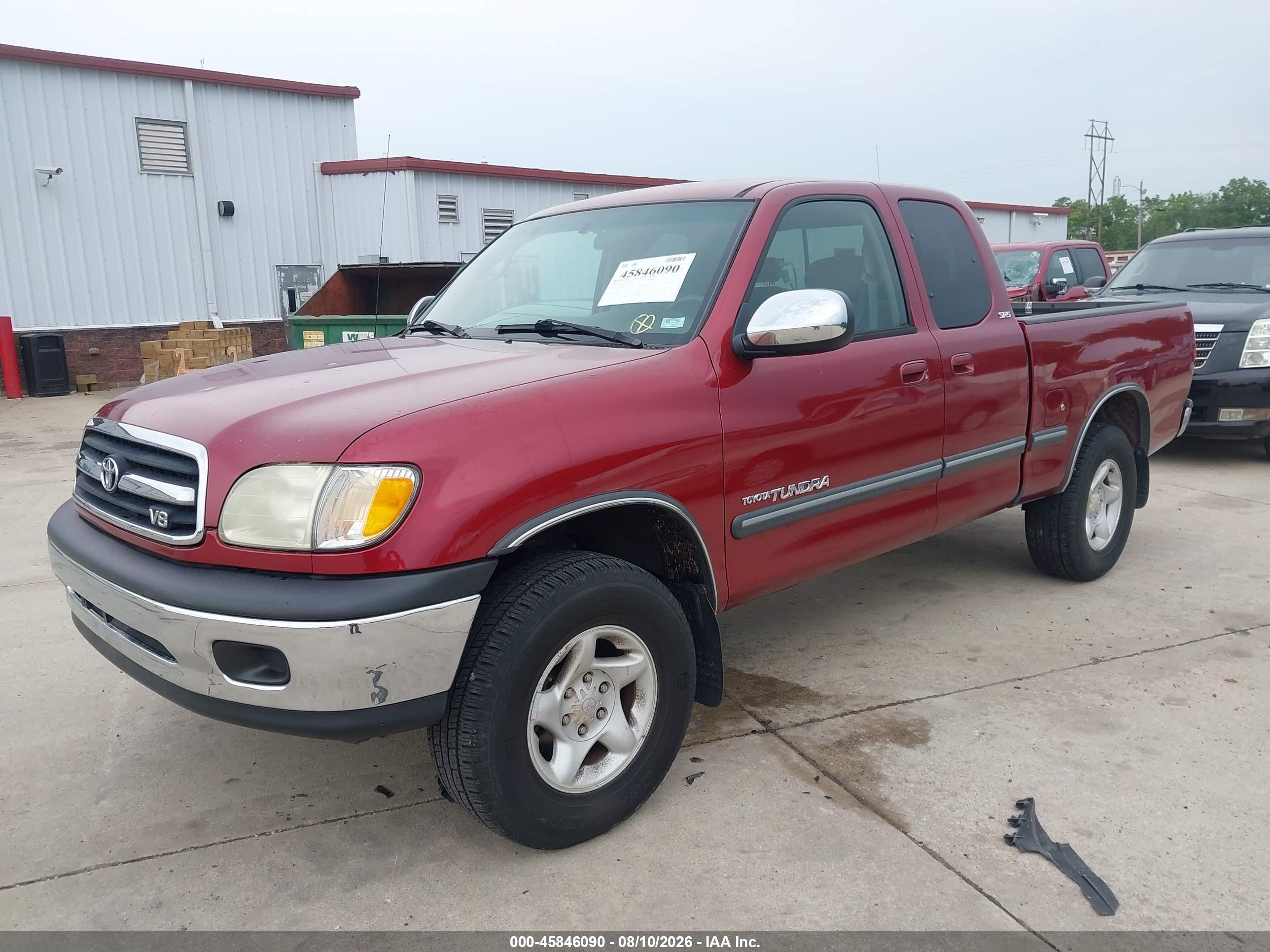 2002 Toyota Tundra Sr5 V8 Бордовый vin: 5TBRT341X2S237879