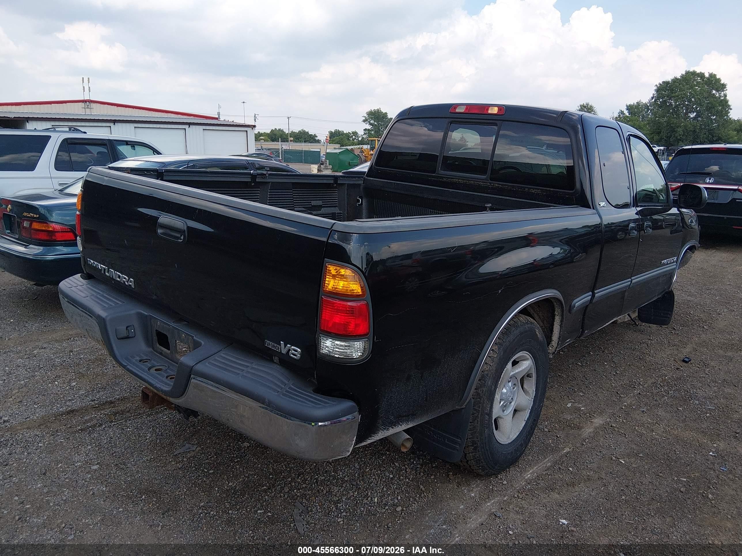 2002 Toyota Tundra Sr5 V8 Black vin: 5TBRT341X2S307641