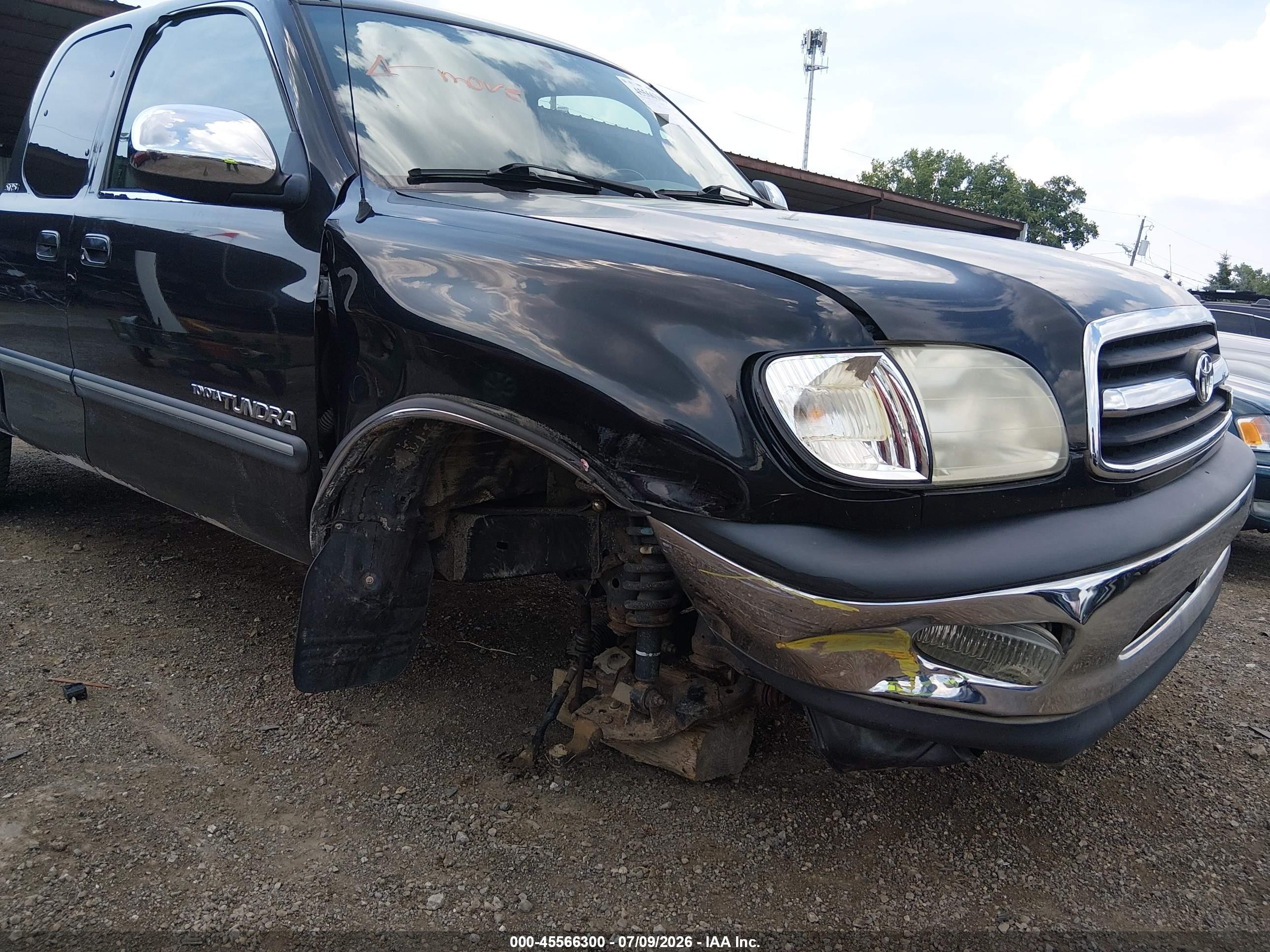 2002 Toyota Tundra Sr5 V8 Black vin: 5TBRT341X2S307641