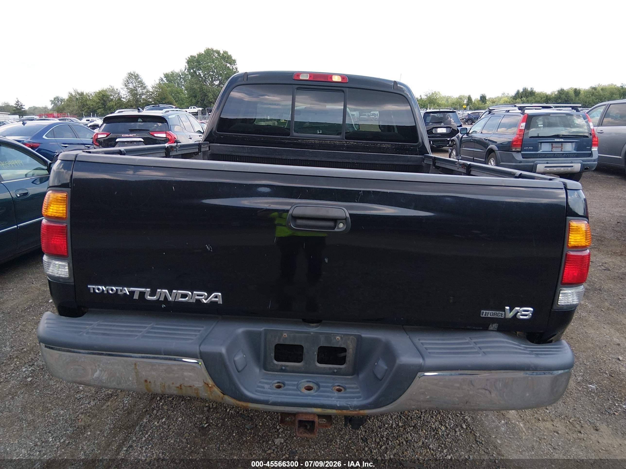2002 Toyota Tundra Sr5 V8 Black vin: 5TBRT341X2S307641
