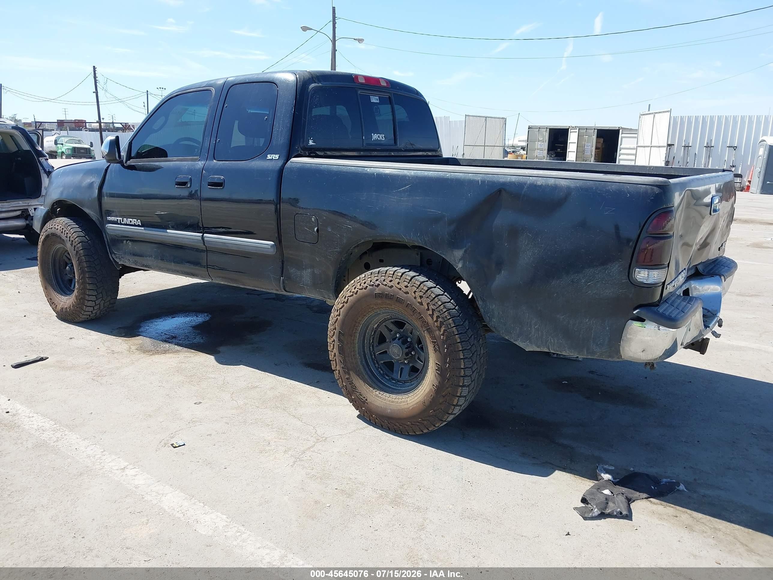 2003 Toyota Tundra Sr5 V8 Black vin: 5TBRT341X3S436450