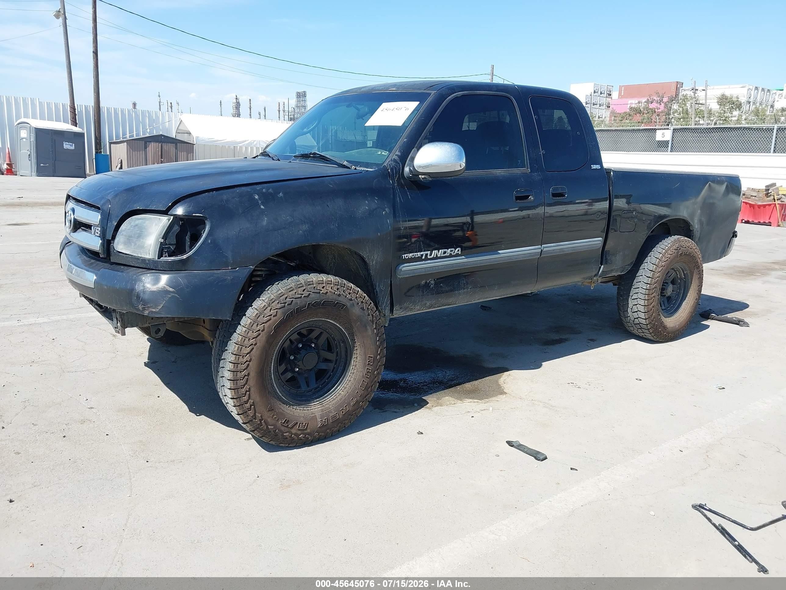 2003 Toyota Tundra Sr5 V8 Black vin: 5TBRT341X3S436450