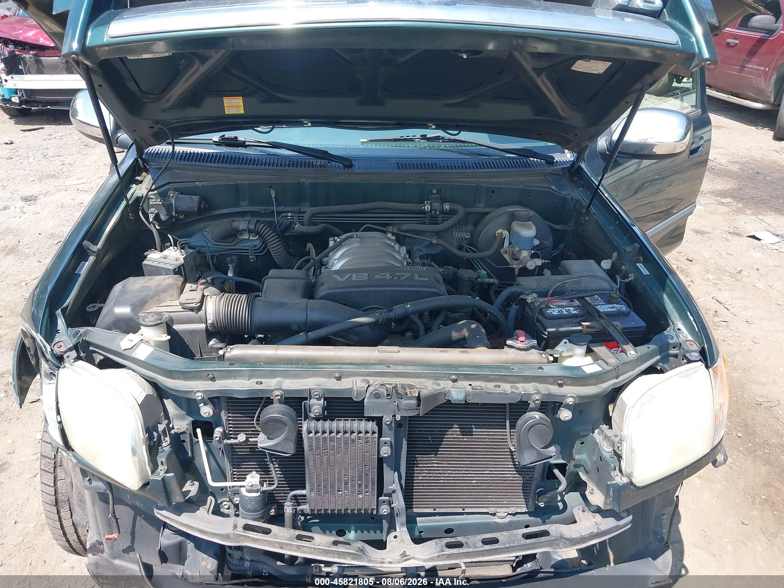 2004 Toyota Tundra Sr5 V8 Green vin: 5TBRT341X4S455131