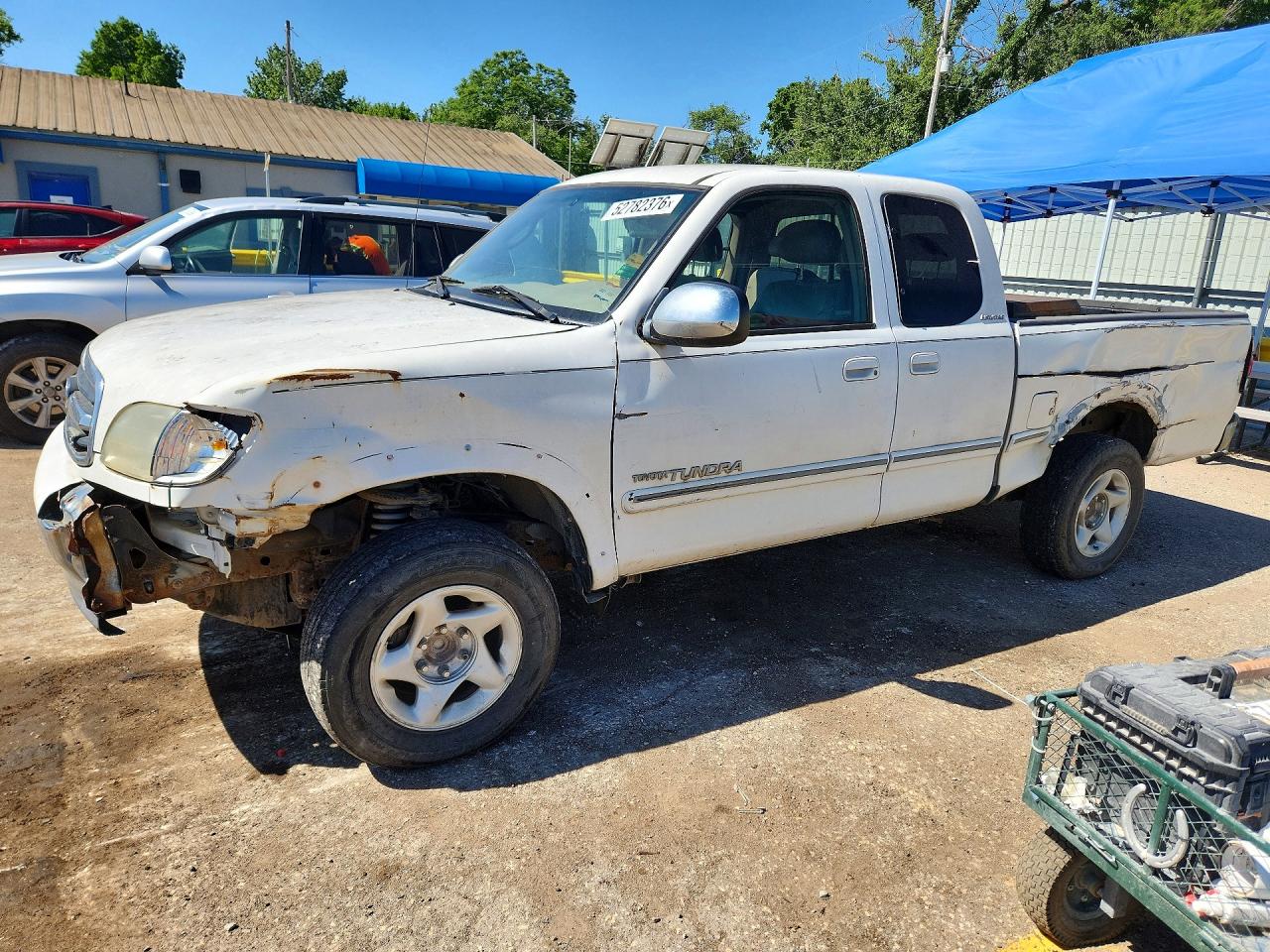 2001 Toyota Tundra Access Cab Limited White vin: 5TBRT38101S179595