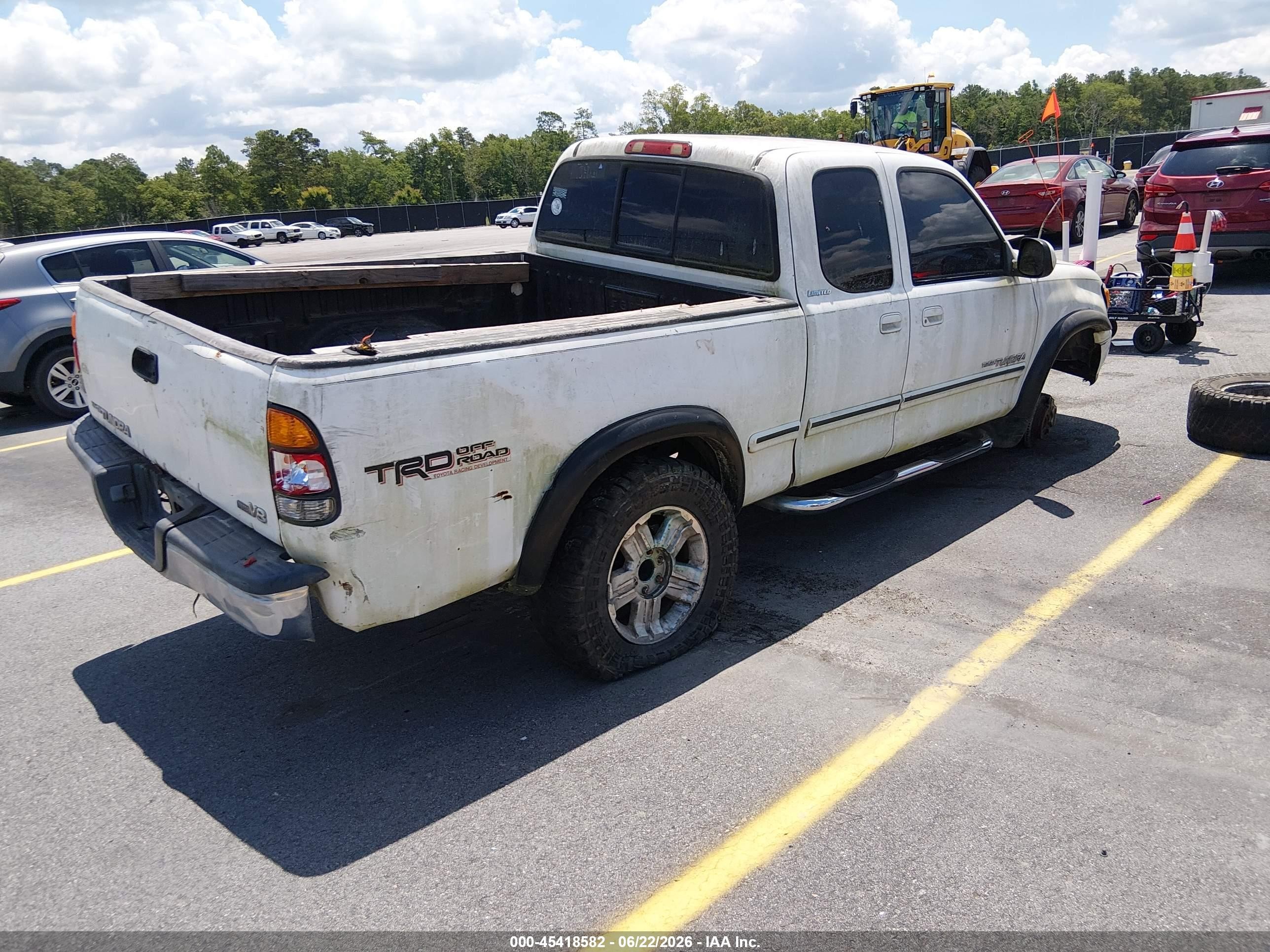 2002 Toyota Tundra Ltd V8 White vin: 5TBRT38102S303365