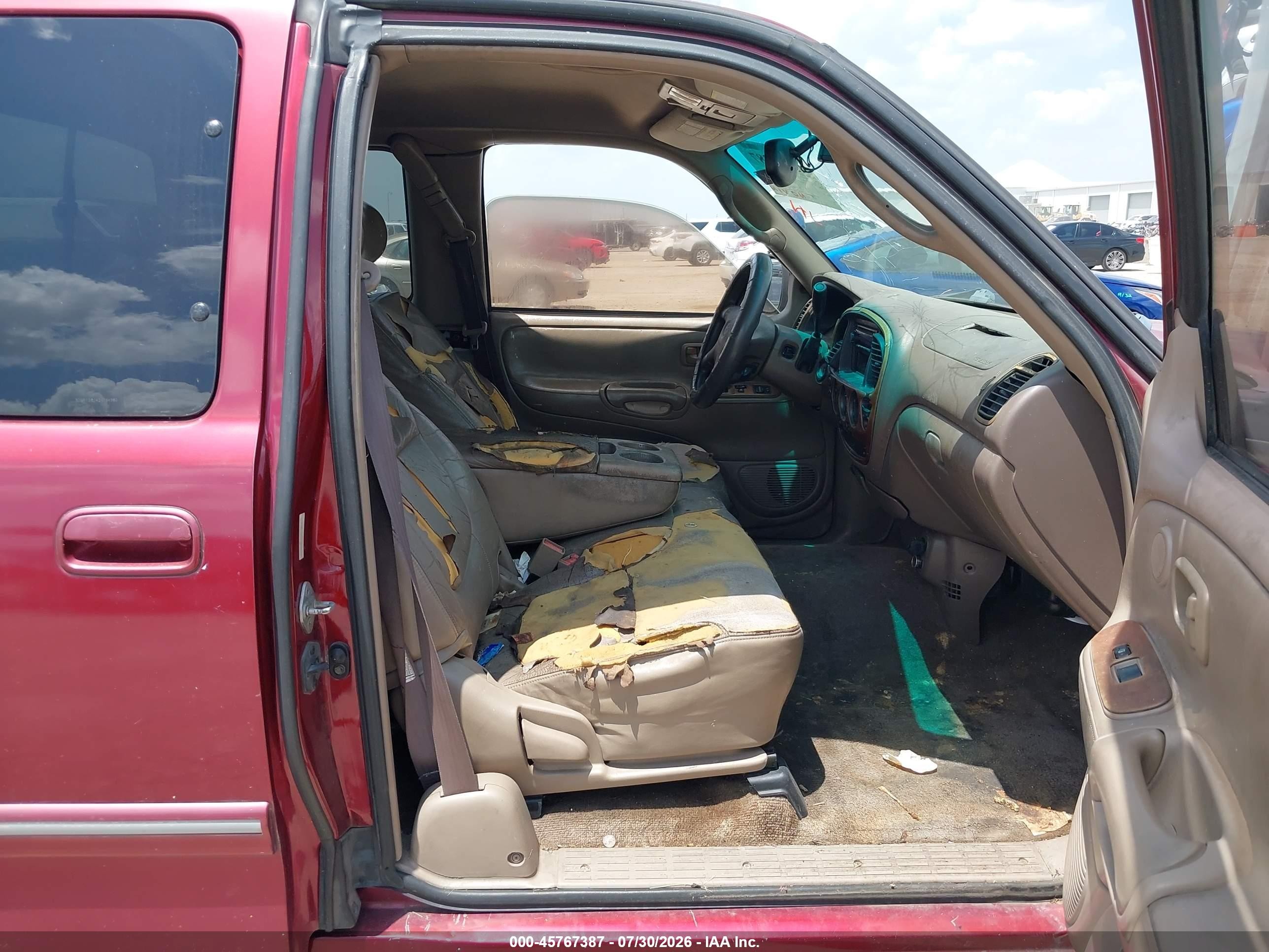 2002 Toyota Tundra Ltd V8 Burgundy vin: 5TBRT38142S254980