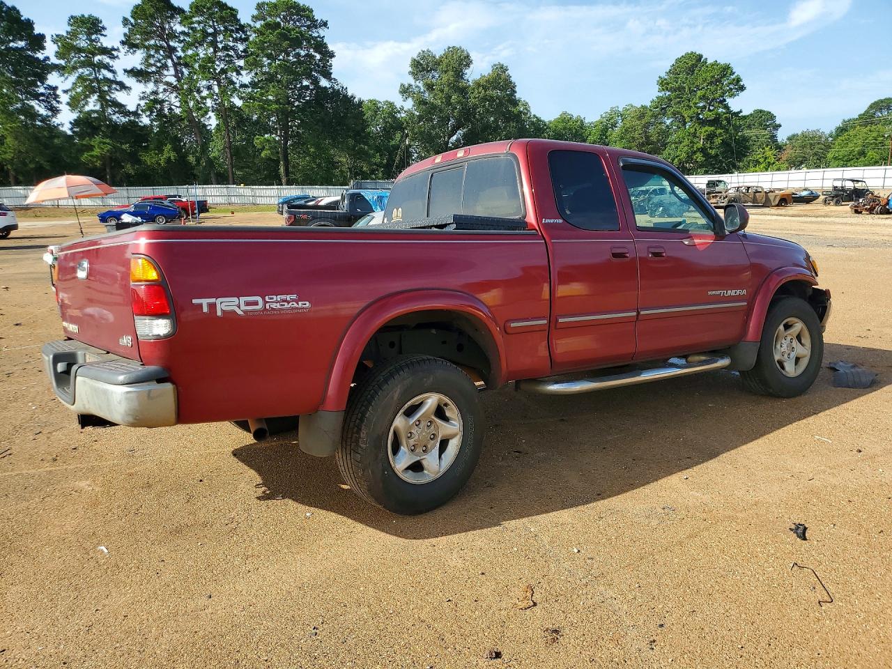 2001 Toyota Tundra Access Cab Limited Темно-бордовый vin: 5TBRT38151S170441