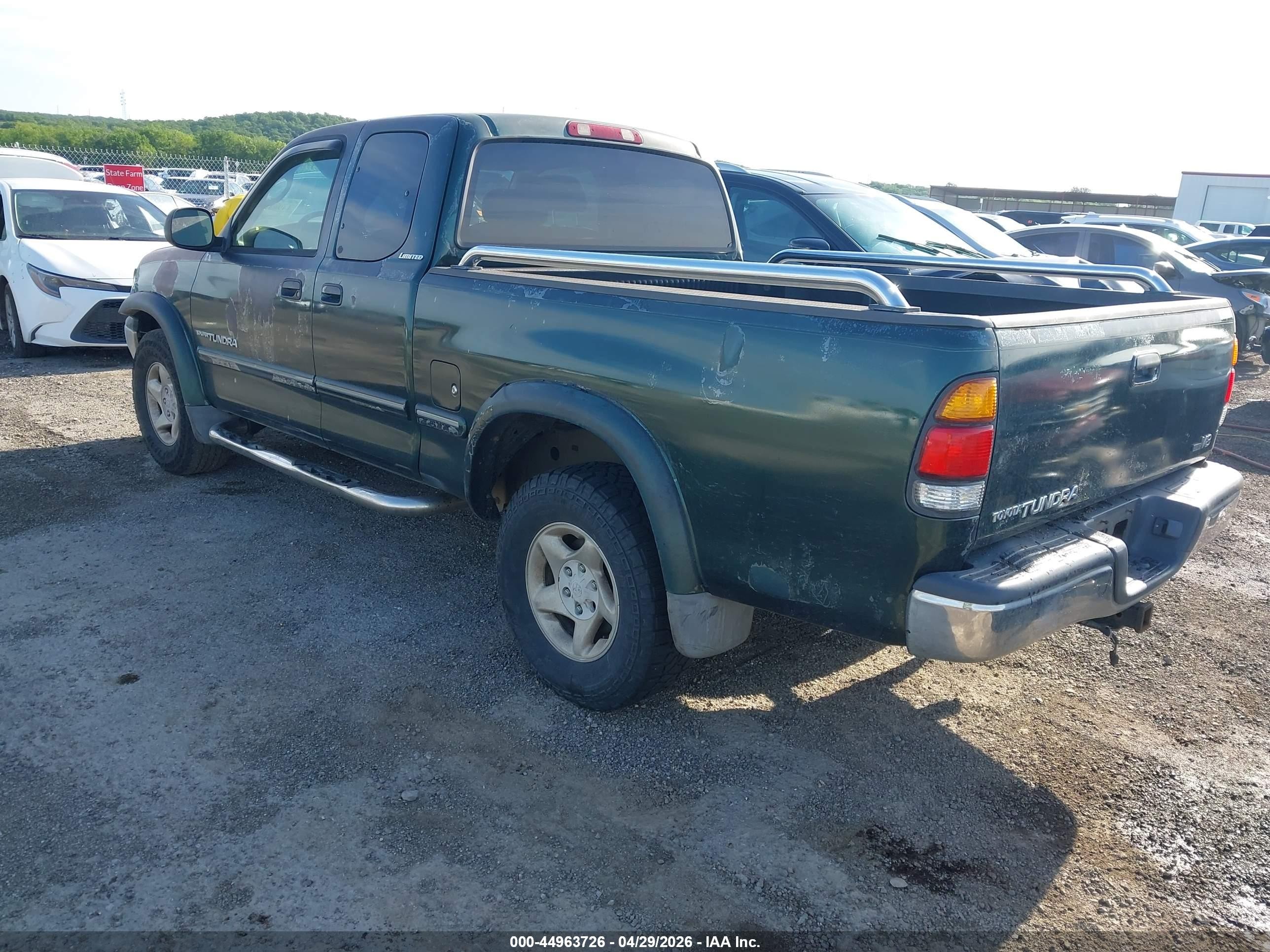 2001 Toyota Tundra Access Cab Limited Green vin: 5TBRT38161S145726