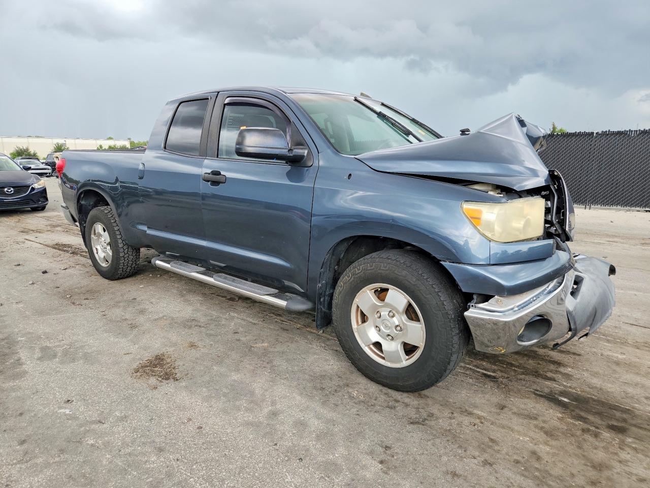 2007 Toyota Tundra Double Cab Sr5 Blue vin: 5TBRT54167S454428
