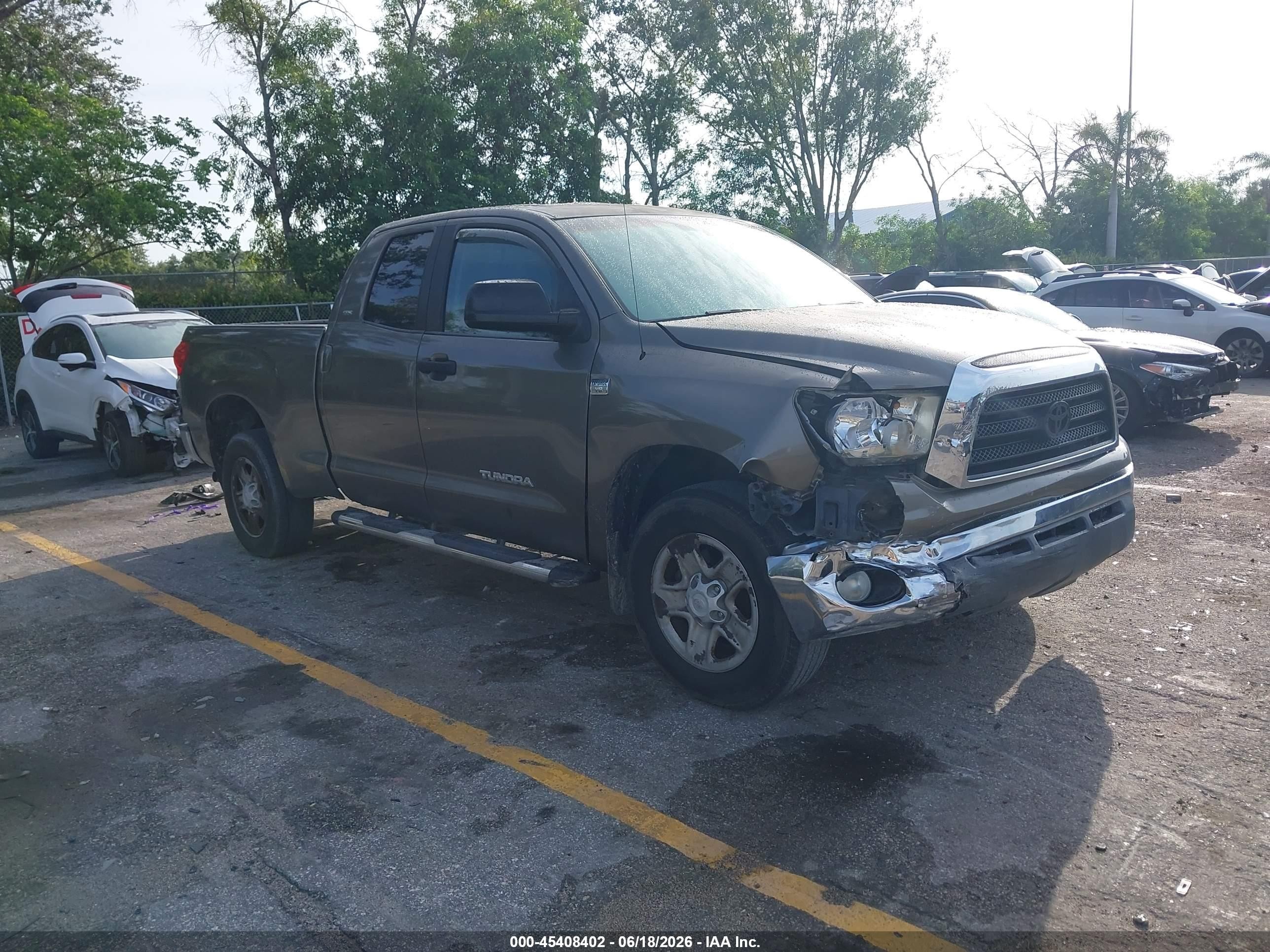 2008 Toyota Tundra Sr5 4.7l V8 Brown vin: 5TBRT541X8S458323