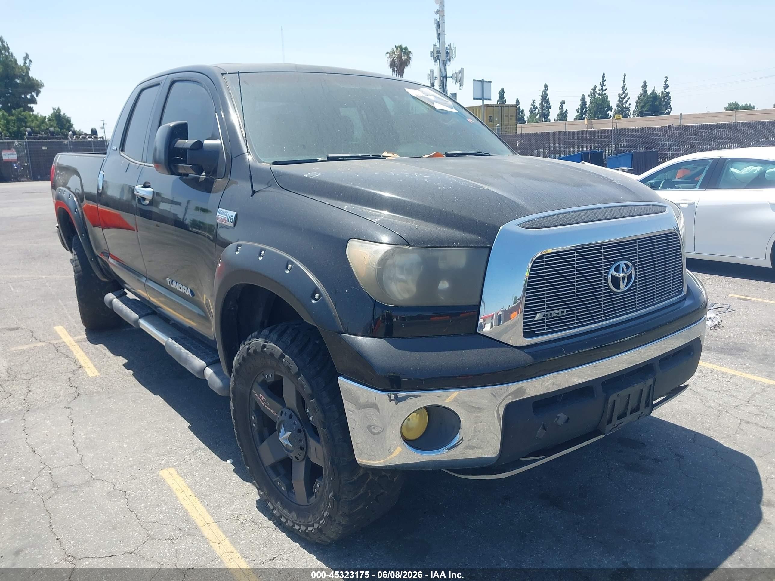 2007 Toyota Tundra Sr5 V6 Black vin: 5TBRU541X7S450167