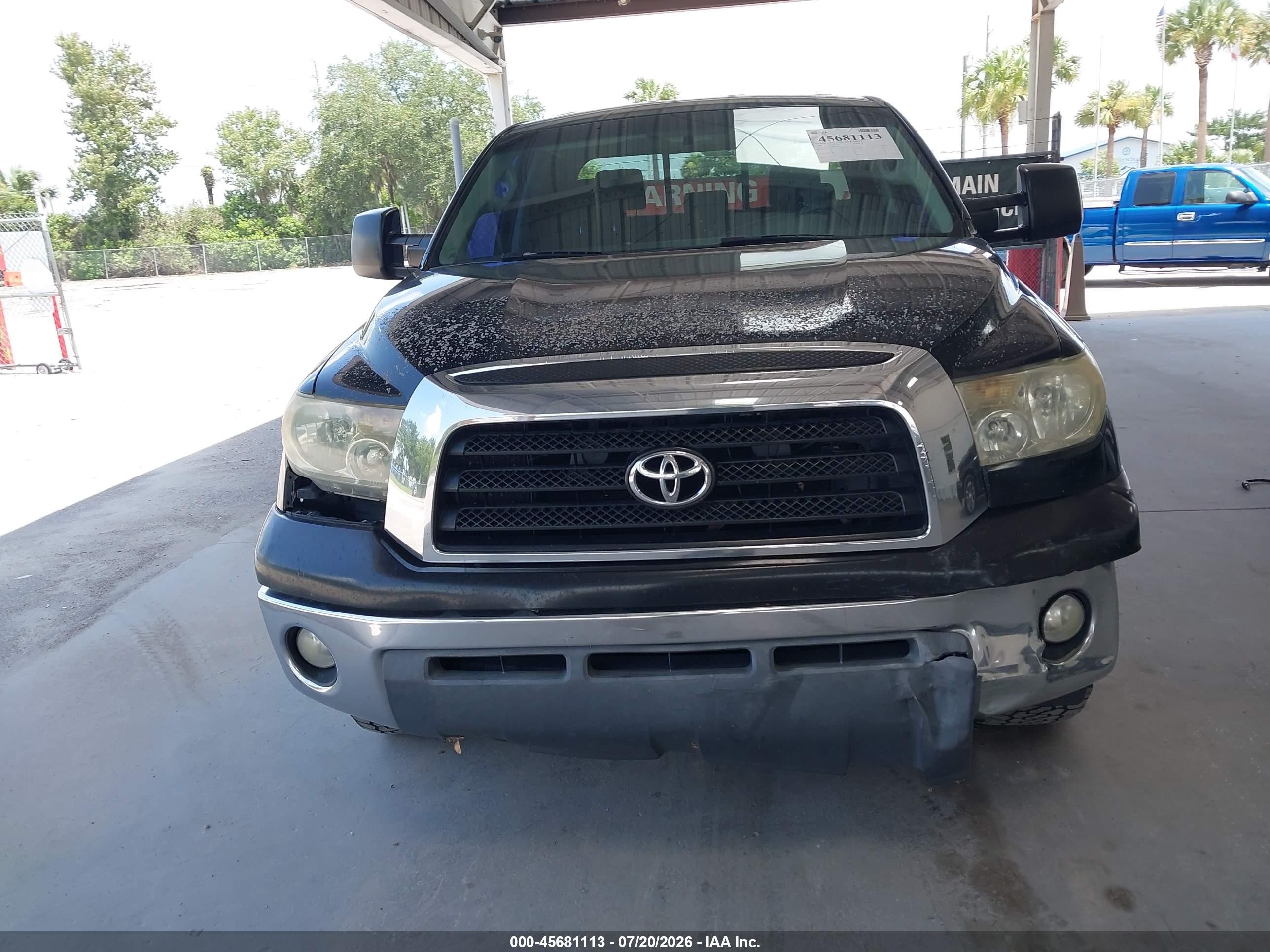 2008 Toyota Tundra Sr5 5.7l V8 Black vin: 5TBRV54138S475099