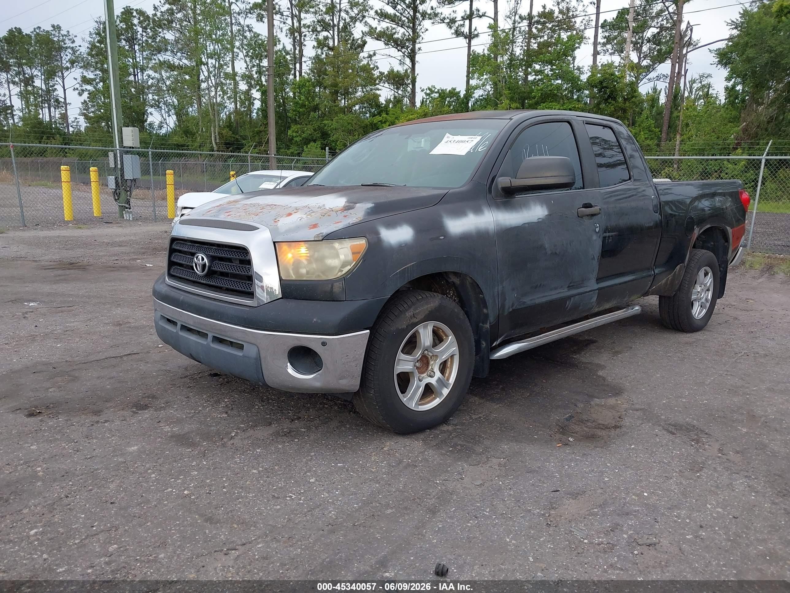 2007 Toyota Tundra Sr5 V8 Black vin: 5TBRV54187S470186