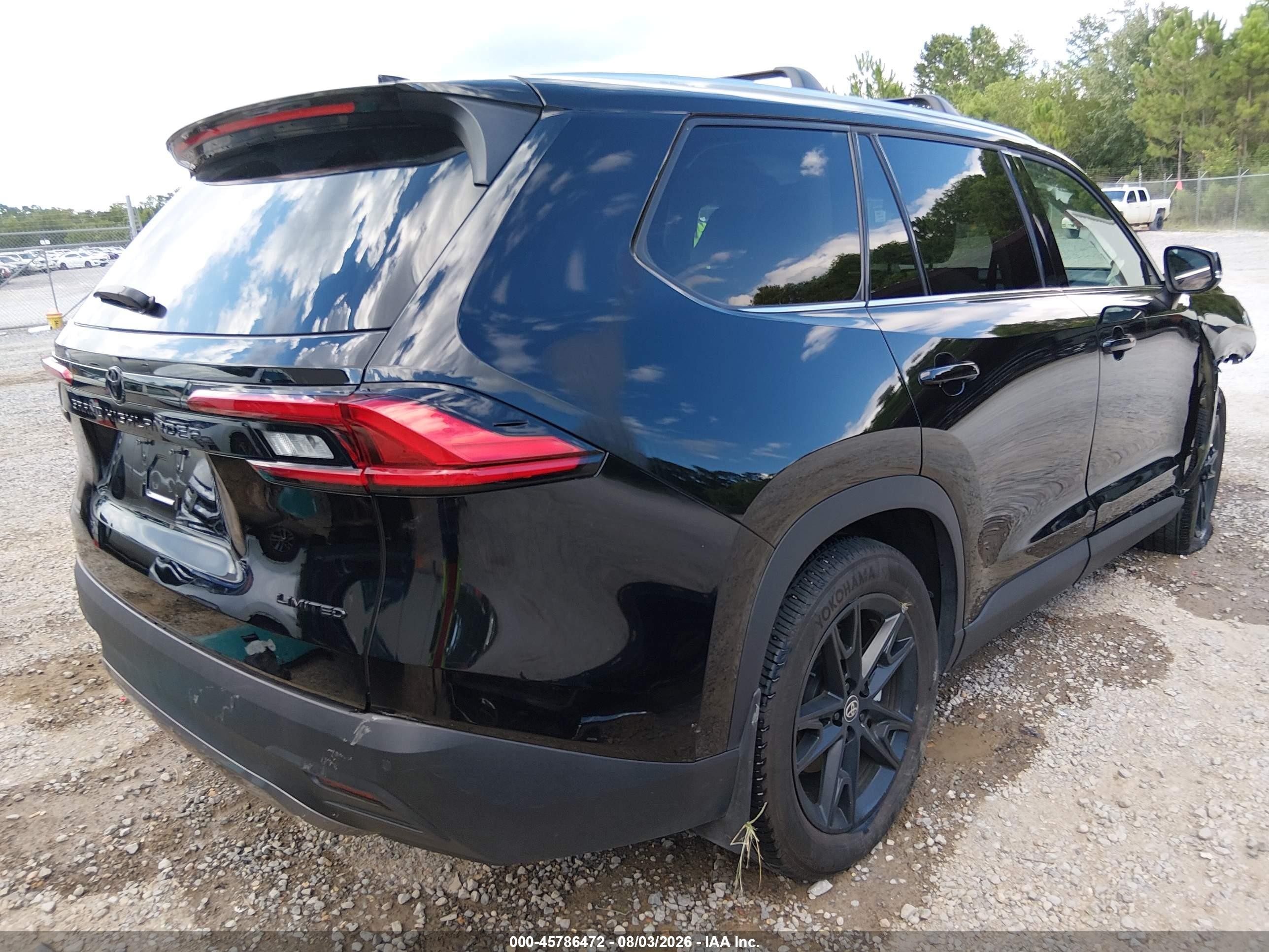 2024 Toyota Grand Highlander Limited Black vin: 5TDAAAA50RS014265