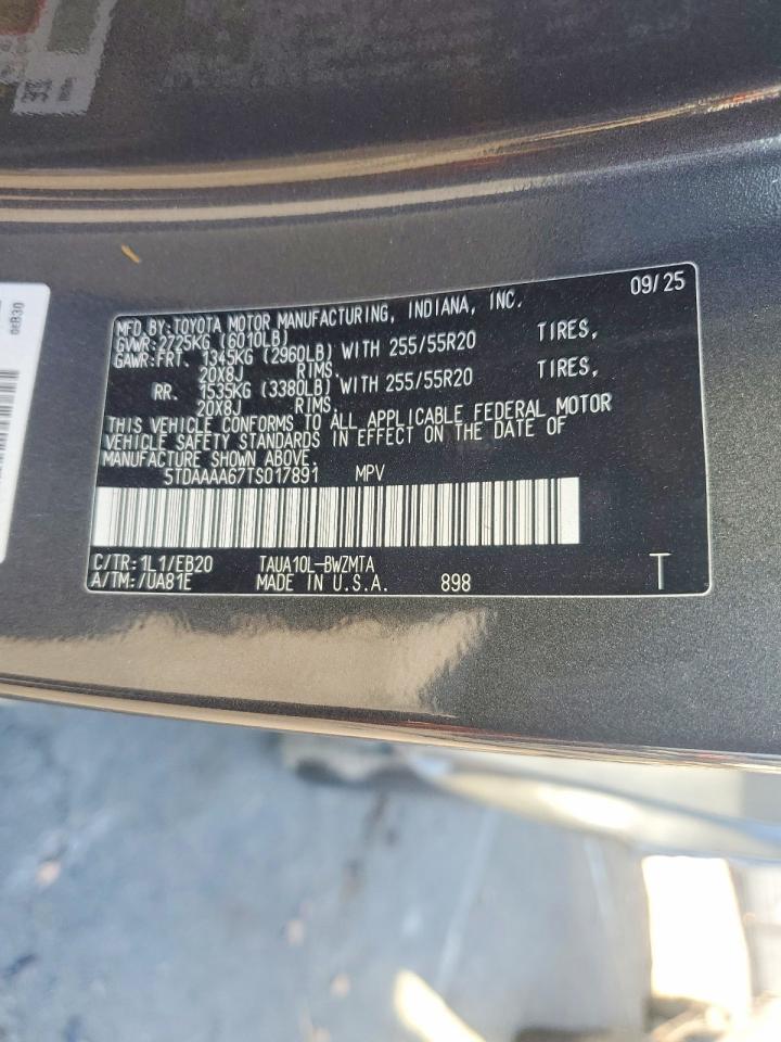 2026 Lexus Tx 350 Premium Black vin: 5TDAAAA67TS017891