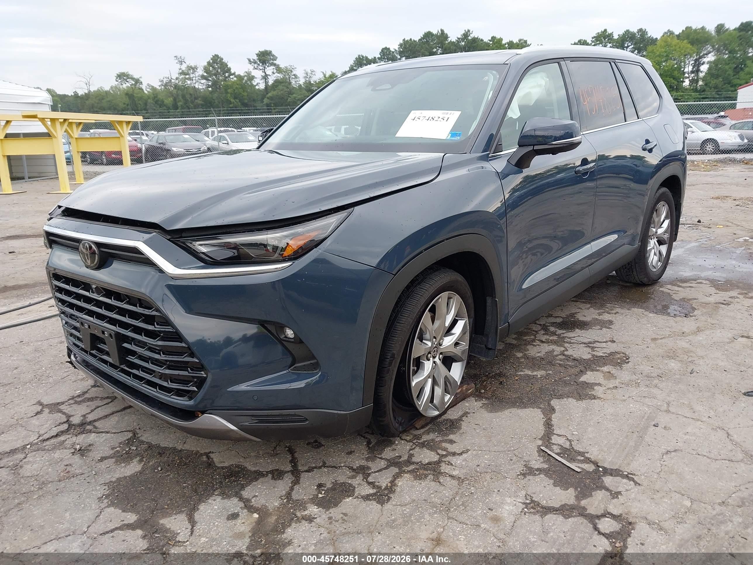 2025 Toyota Grand Highlander Limited Blue vin: 5TDAAAB55SS081108