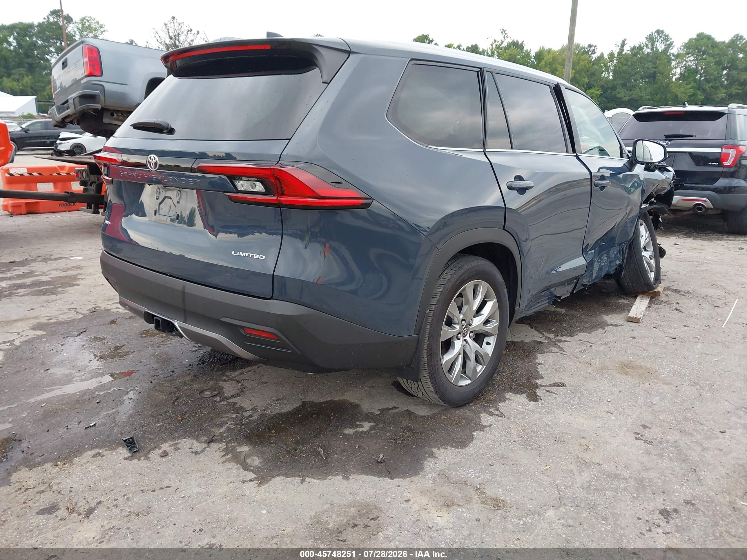 2025 Toyota Grand Highlander Limited Blue vin: 5TDAAAB55SS081108