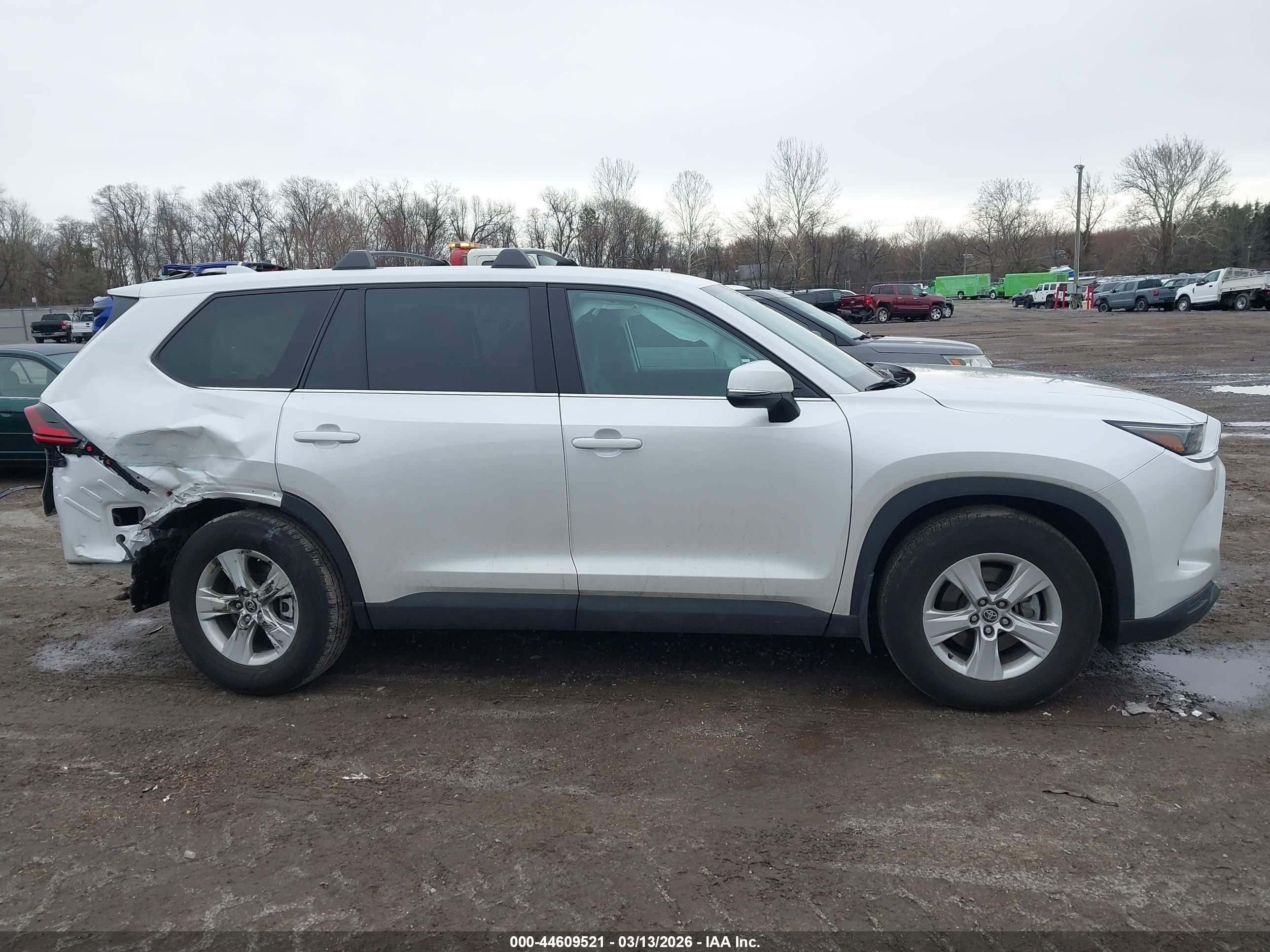 2025 Toyota Grand Highlander Le White vin: 5TDAAAB58SS101125