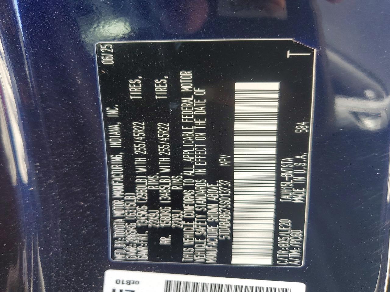 2025 Lexus Tx 500h F Sport Performance Luxury Blue vin: 5TDABAB67SS013737