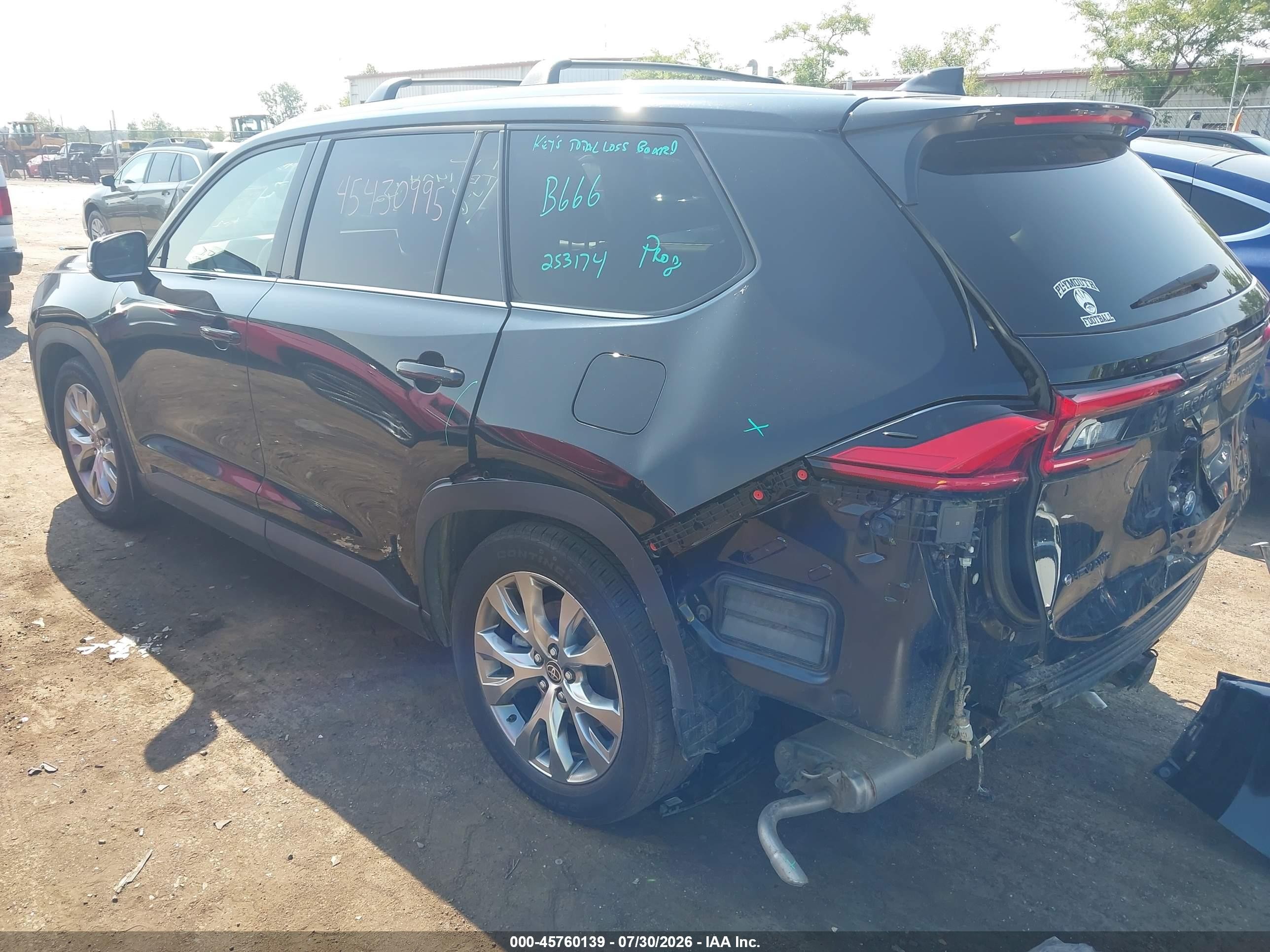 2024 Toyota Grand Highlander Hybrid Limited Black vin: 5TDACAB56RS013842