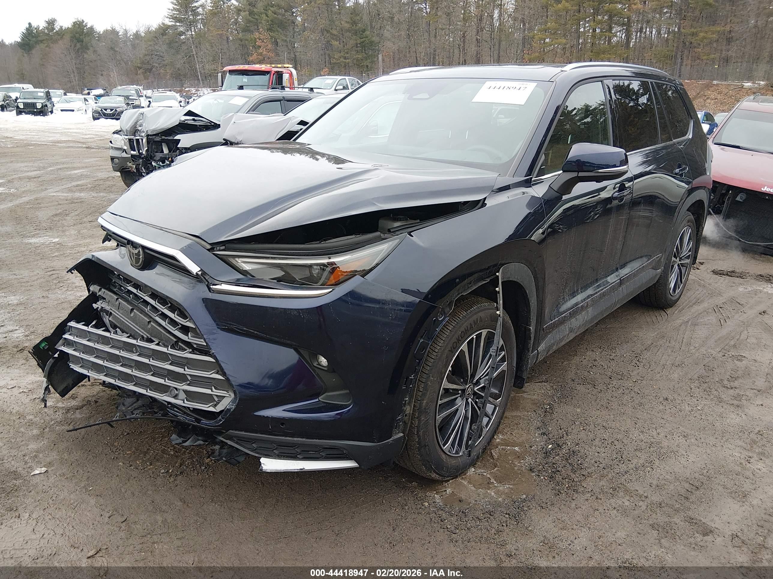 2025 Toyota Grand Highlander Hybrid Platinum Max Dark Blue vin: 5TDADAB59SS013059