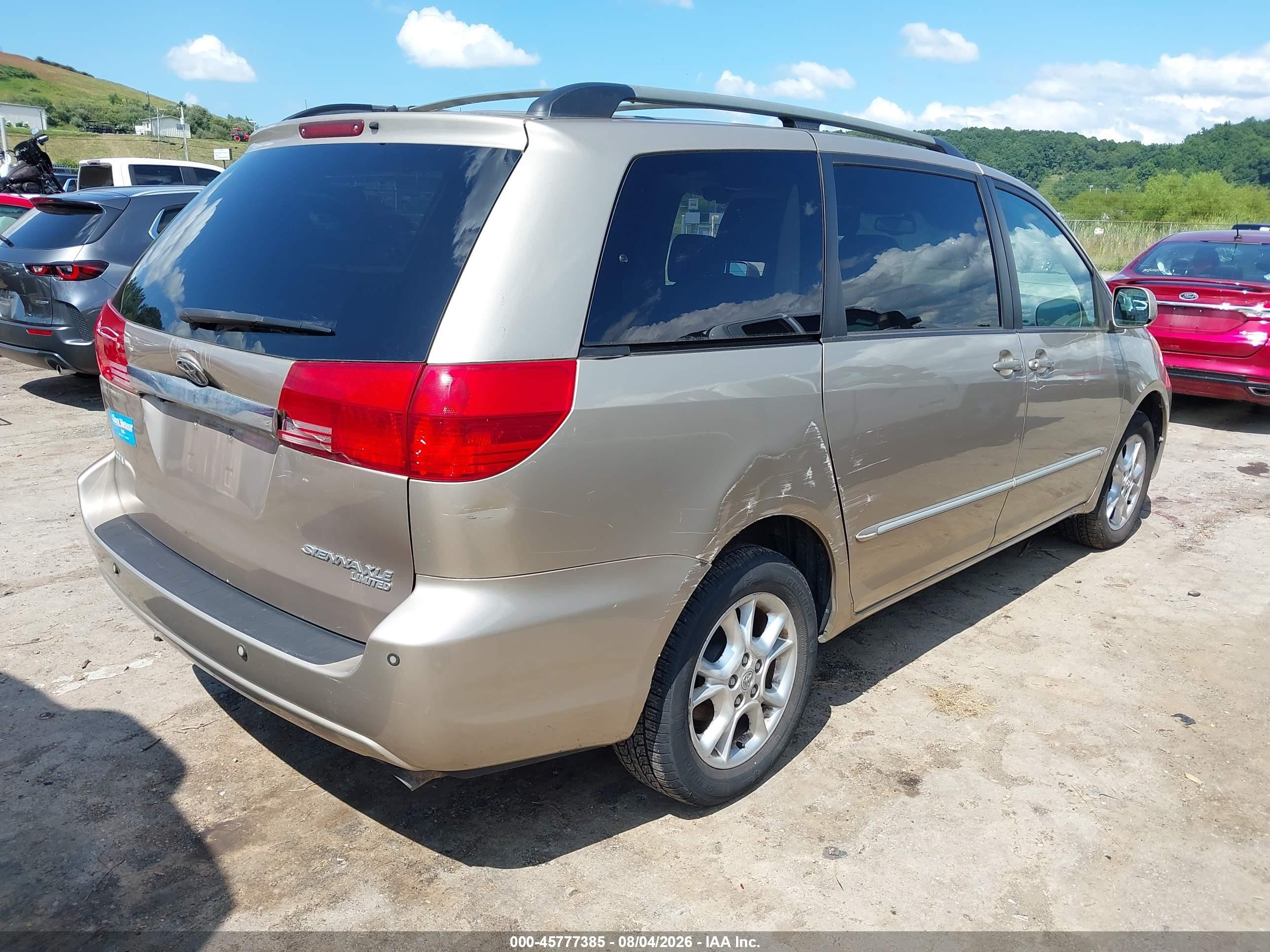 2004 Toyota Sienna Xle Limited Gold vin: 5TDBA22C04S009244