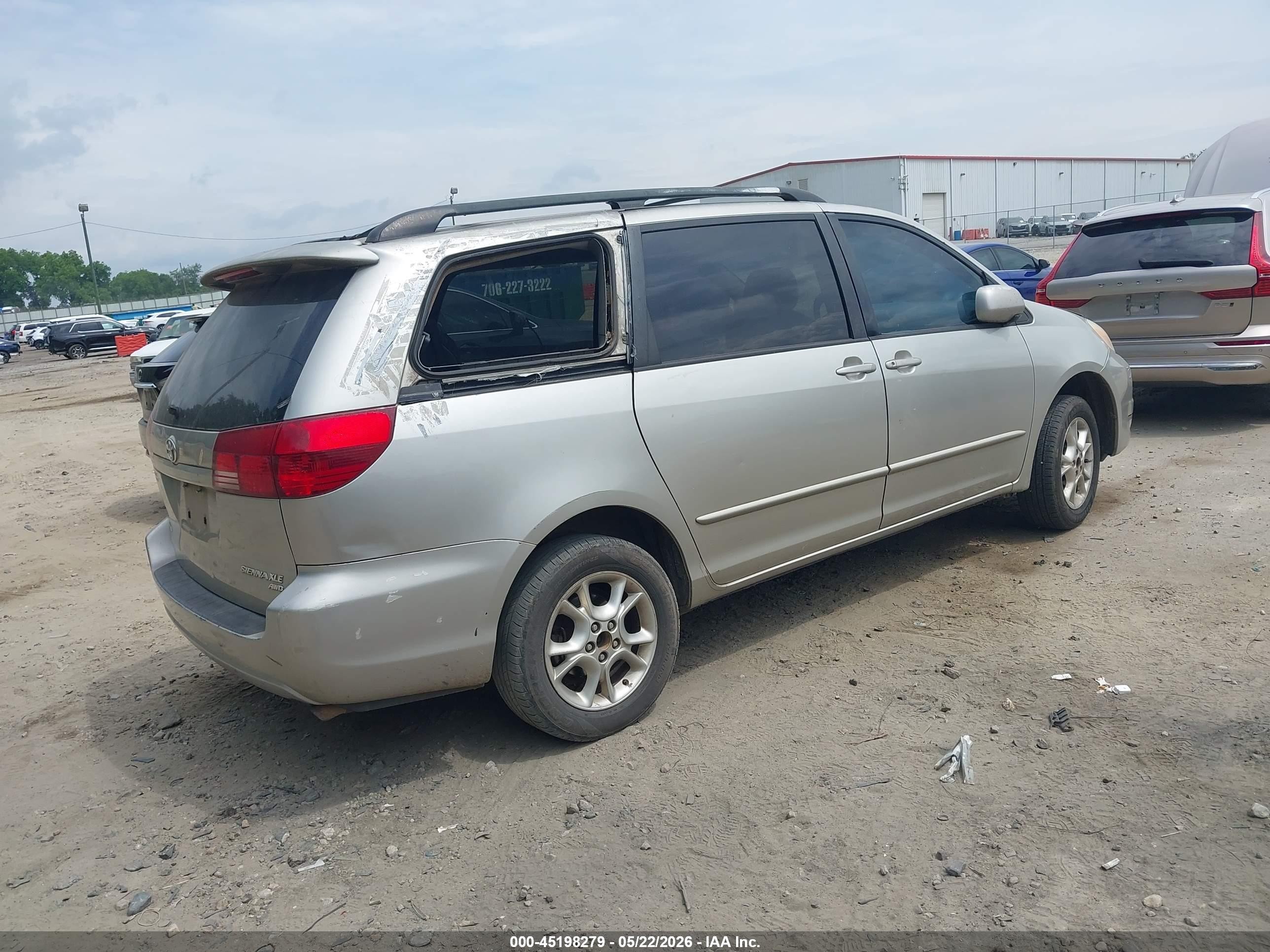 2004 Toyota Sienna Xle Gray vin: 5TDBA22C04S016985